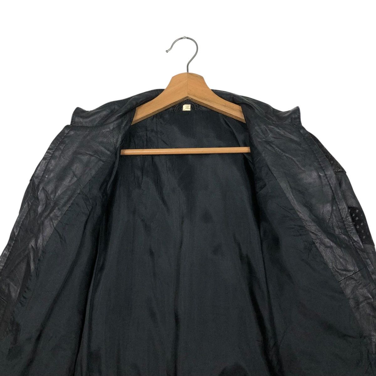 Genuine Leather 🔥VINTAGE UNBRANDED LEATHER BOMBER JACKET ISSEY MIYAKE Size US M / EU 48-50 / 2 - 16 Thumbnail