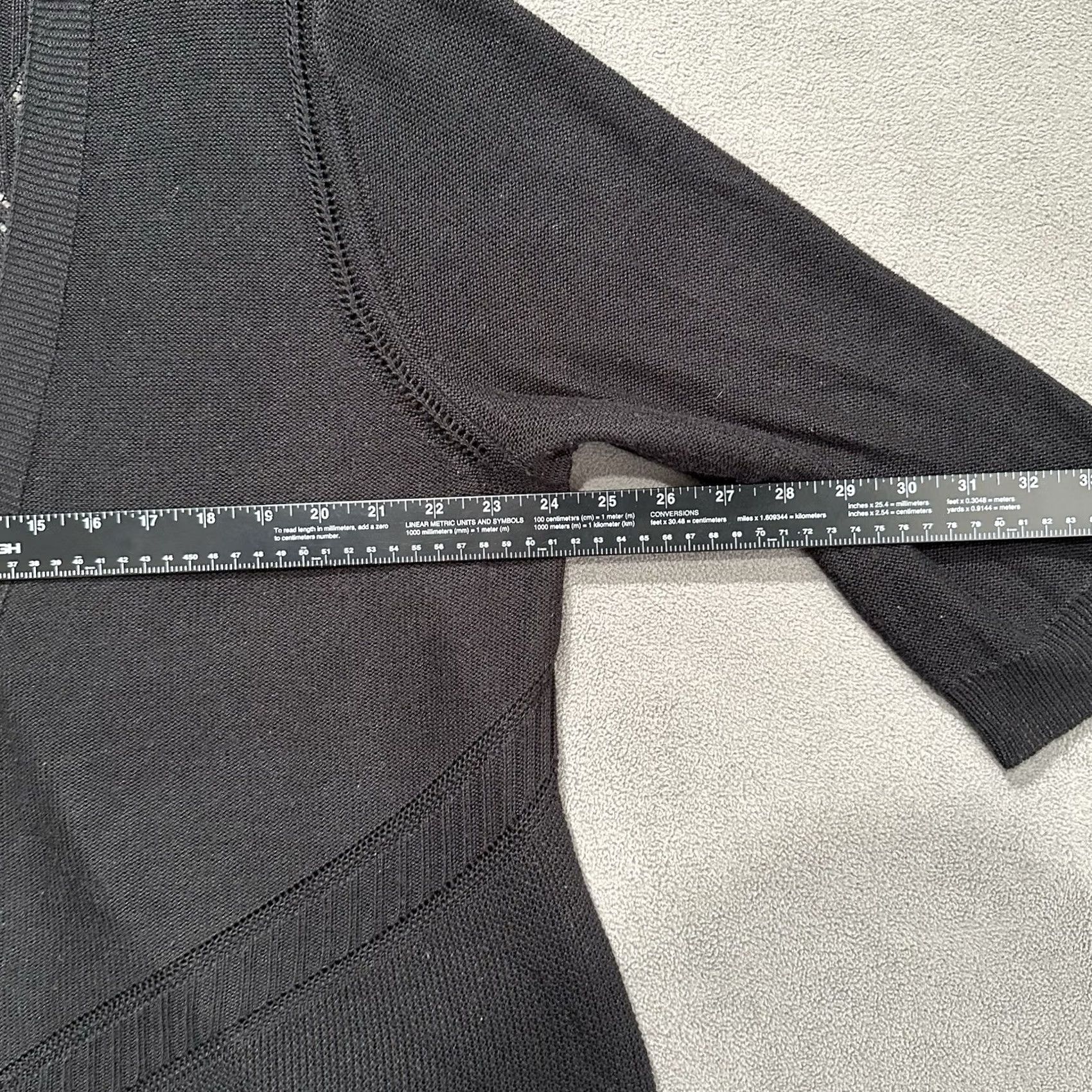 Worthington Worthington Cardigan Womens 2X Black Open Front Lightweight Knit Sweater Long Sleeve EUC Size XXL / US 16-18 / IT 52-54 - 5 Thumbnail
