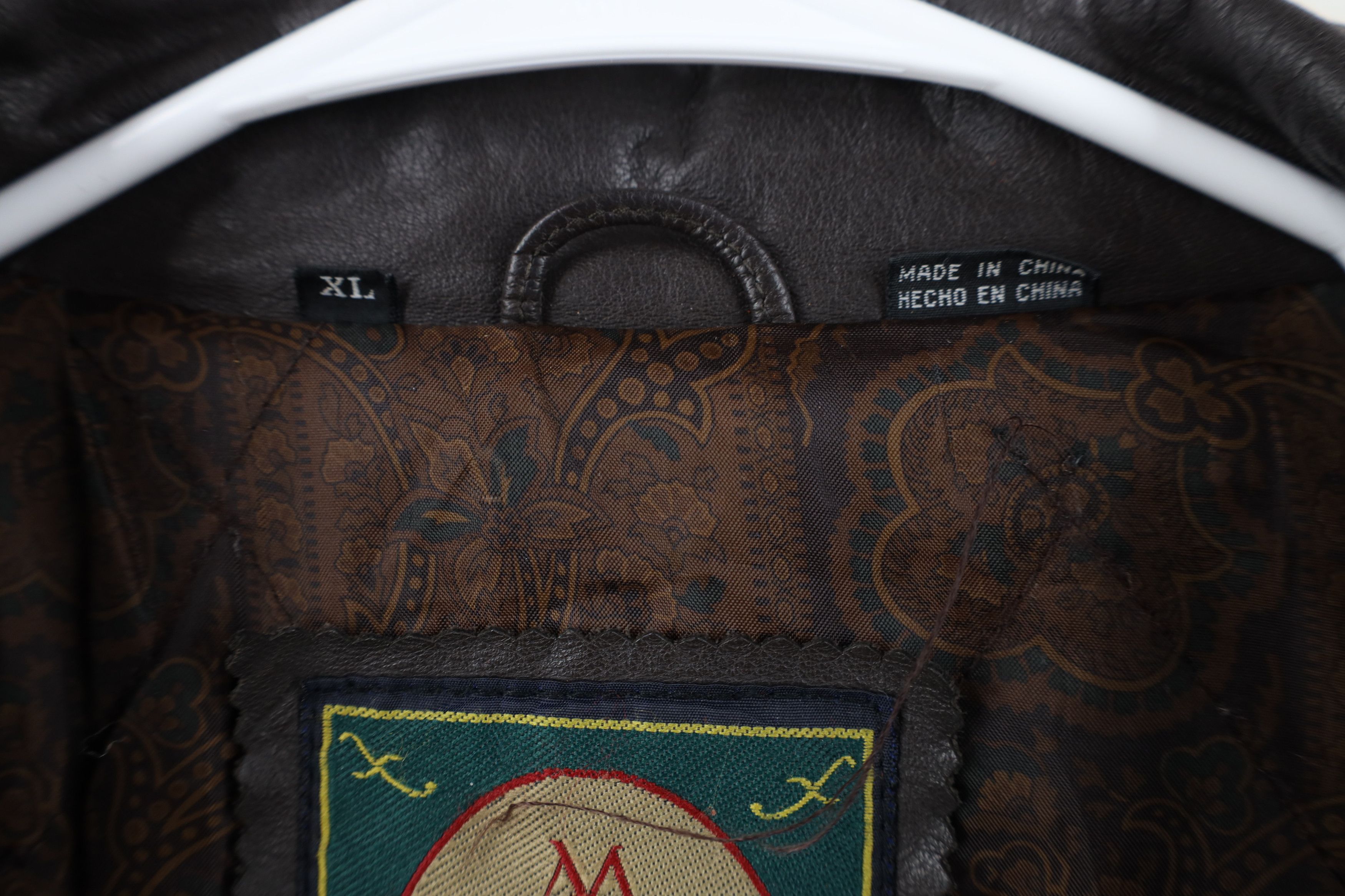 Members Only Vintage 90s Members Only Leather Chore Barn Jacket Brown Size US XL / EU 56 / 4 - 10 Thumbnail