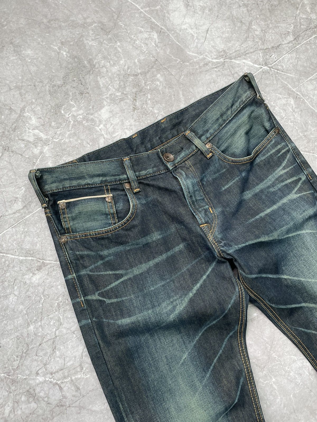 Edwin × Japanese Brand Vintage Edwin SK 505 SE Japan Flare selvage Jeans Size US 33 - 4 Thumbnail