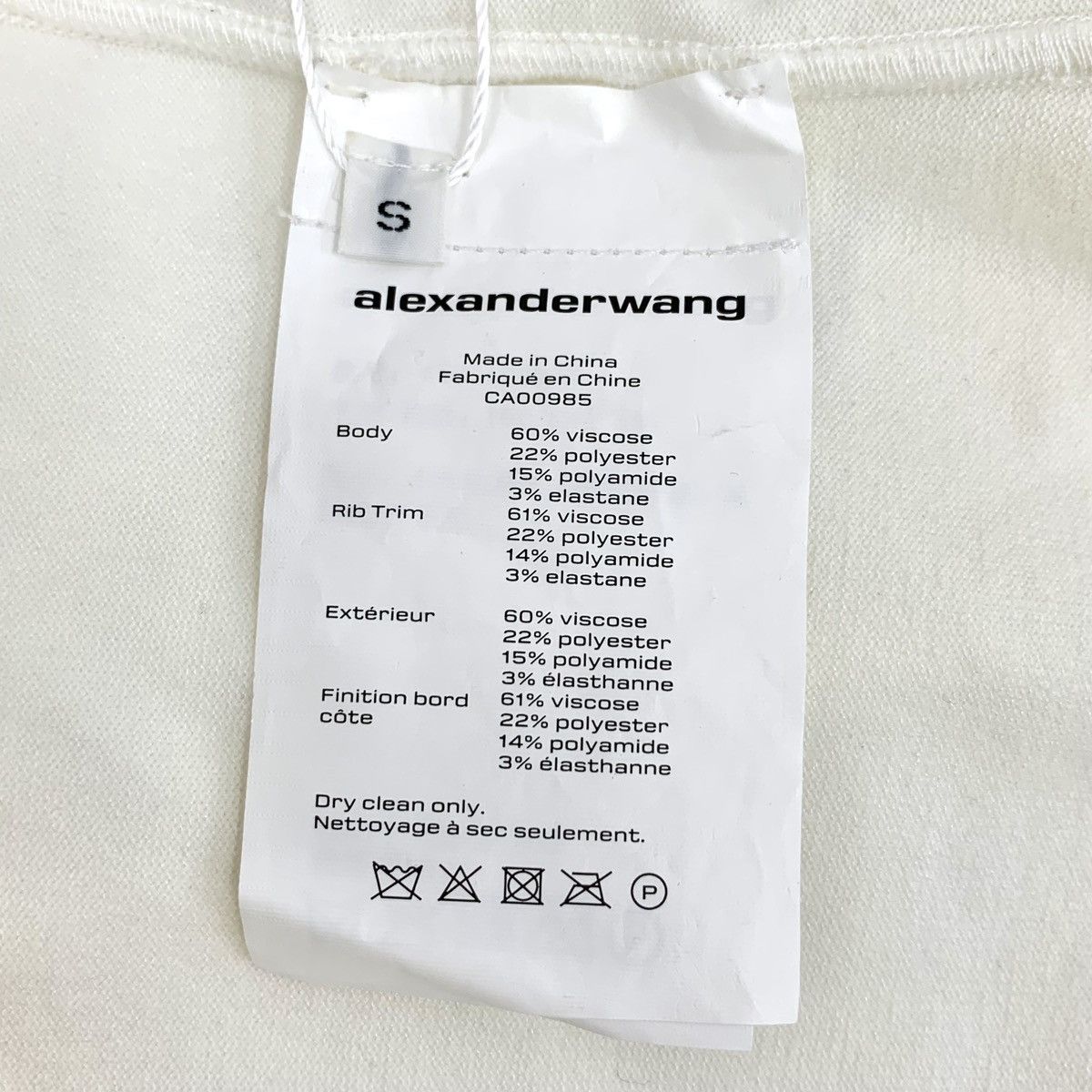 Alexander Wang Alexander Wang White Logo Short Sleeve T-shirt K26WX Size S / US 4 / IT 40 - 7 Thumbnail