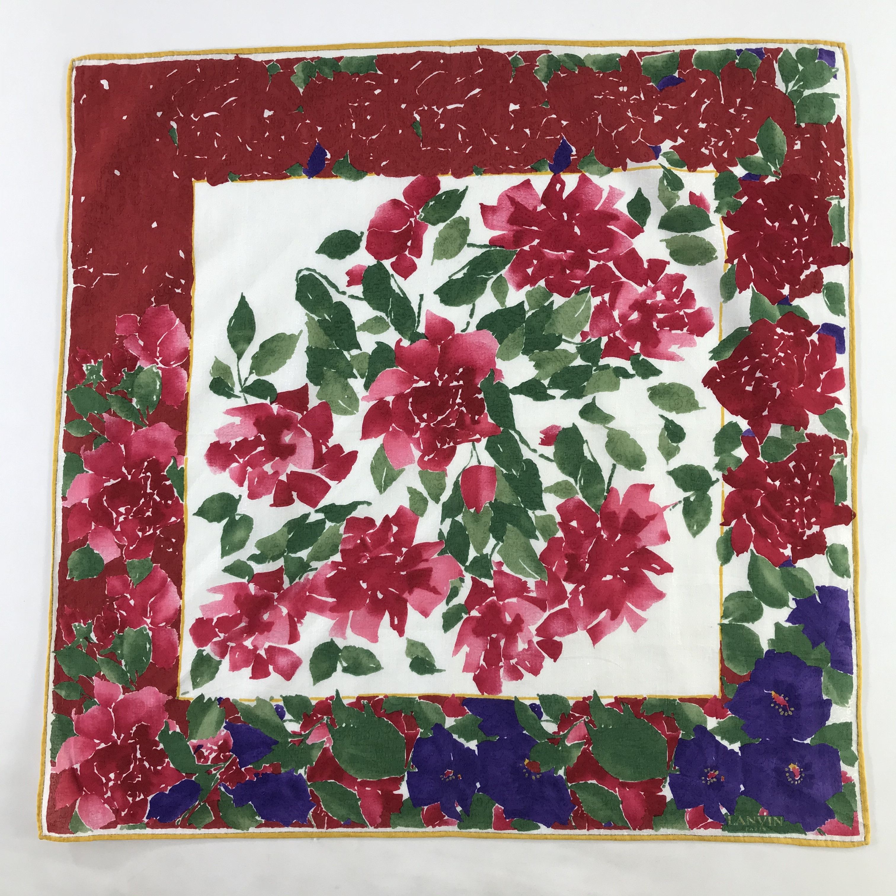Lanvin × Vintage Lanvin Bandana / Handkerchief / Neckerchief - S1074 Size ONE SIZE - 1 Thumbnail