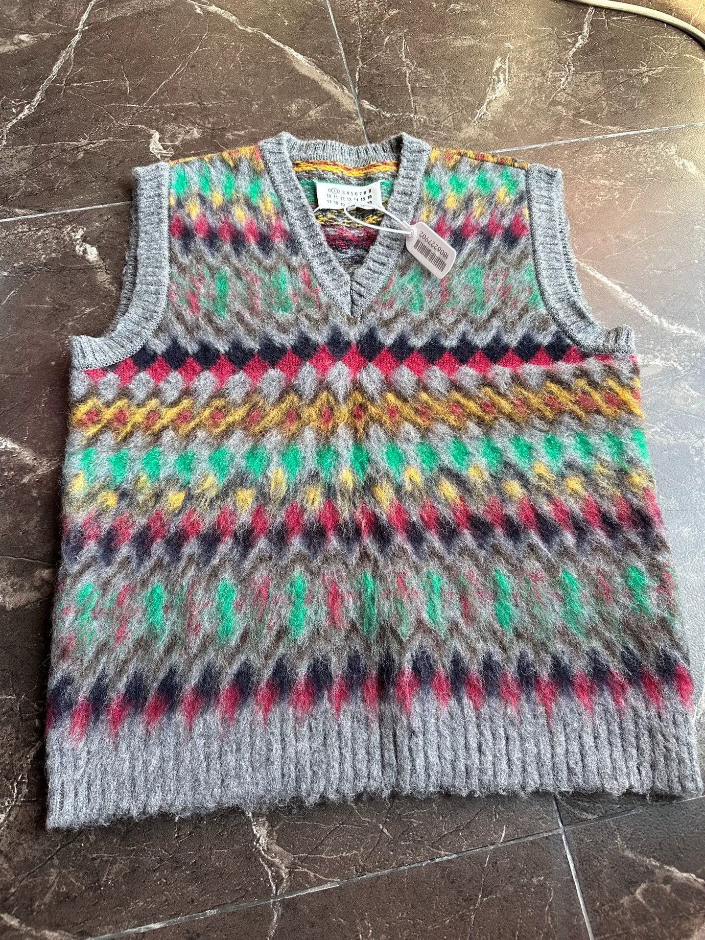 Maison Margiela Maison Margiela V-Neck Colorblock Wool Vest Size US M / EU 48-50 / 2 - 1 Thumbnail
