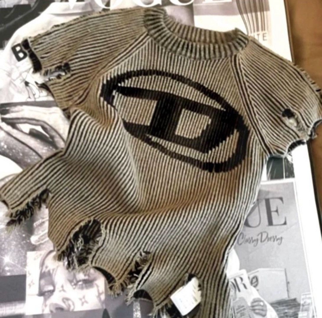 Diesel Nwt, Women’s DIESEL Distressed Sweater Size S / US 4 / IT 40 - 2 Thumbnail