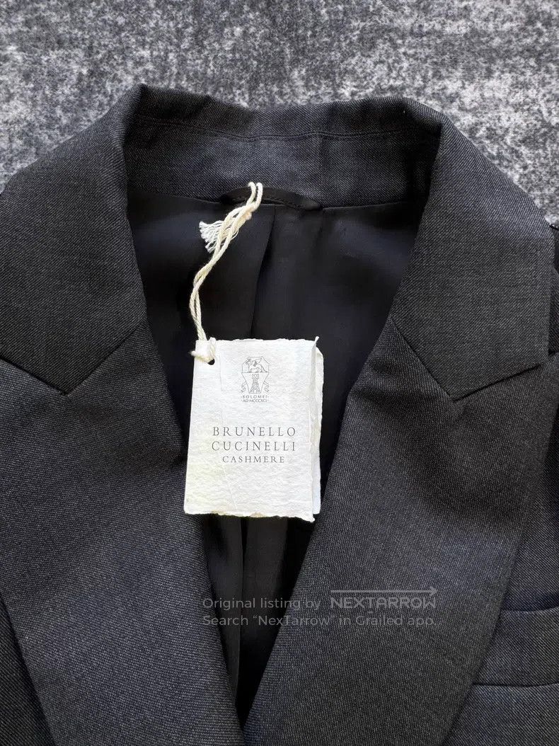 Brunello Cucinelli Brunello Cucinelli New wool double-breasted suit with stud Size S / US 4 / IT 40 - 4 Thumbnail