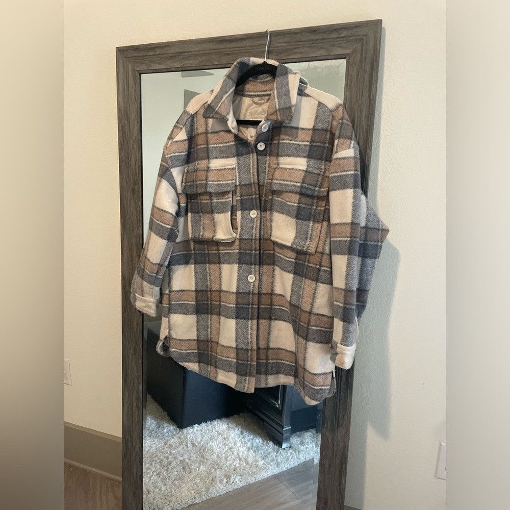 Abercrombie & Fitch Abercrombie & Fitch plaid oversized cozy shirt jacket Size M / US 6-8 / IT 42-44 - 3 Thumbnail