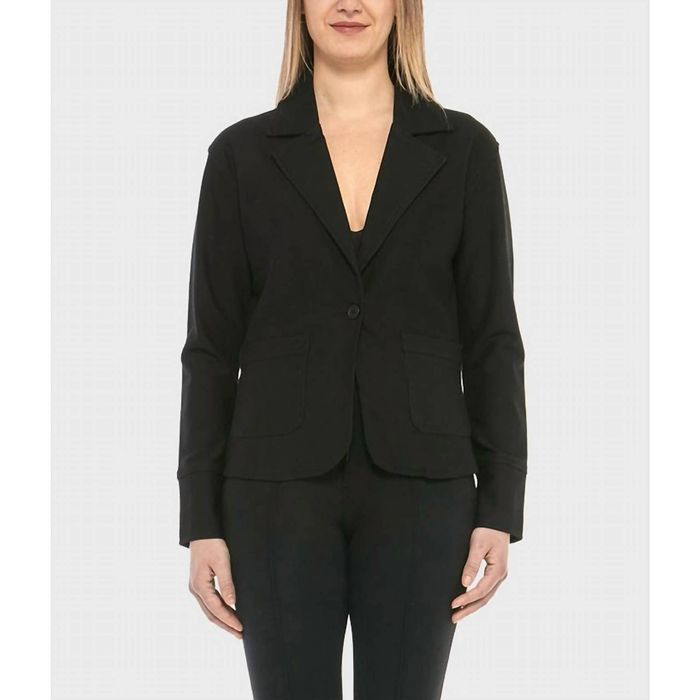 Designer LOLA JEANS Gia Ponte Knit Blazer In Black | Grailed