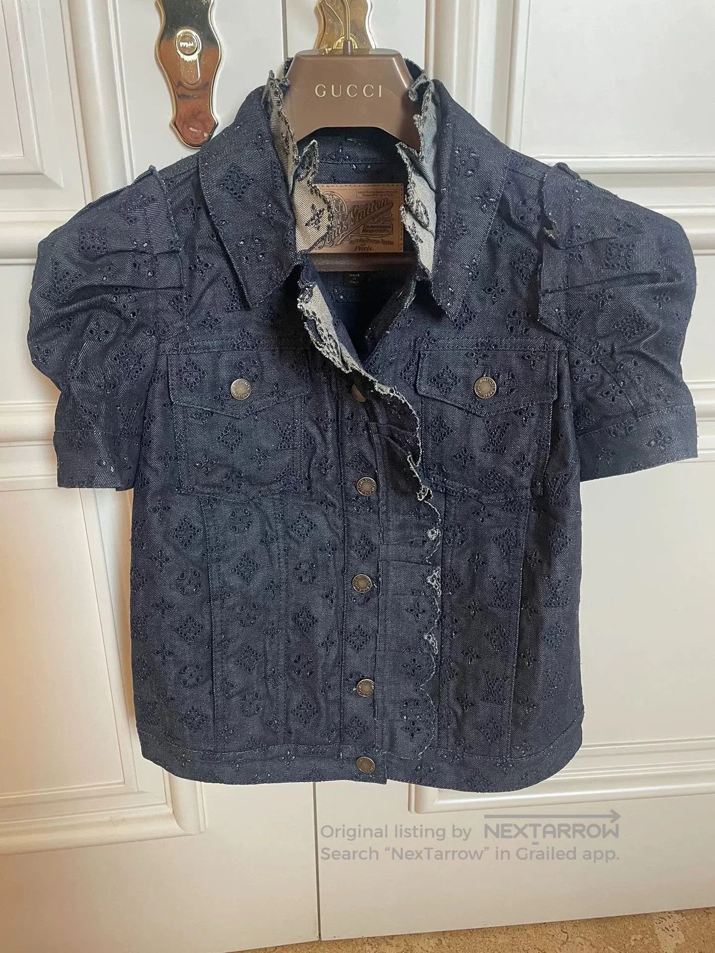 Louis Vuitton LV Denim Puffed Sleeve Hollow. Size S / US 4 / IT 40 - 1 Thumbnail