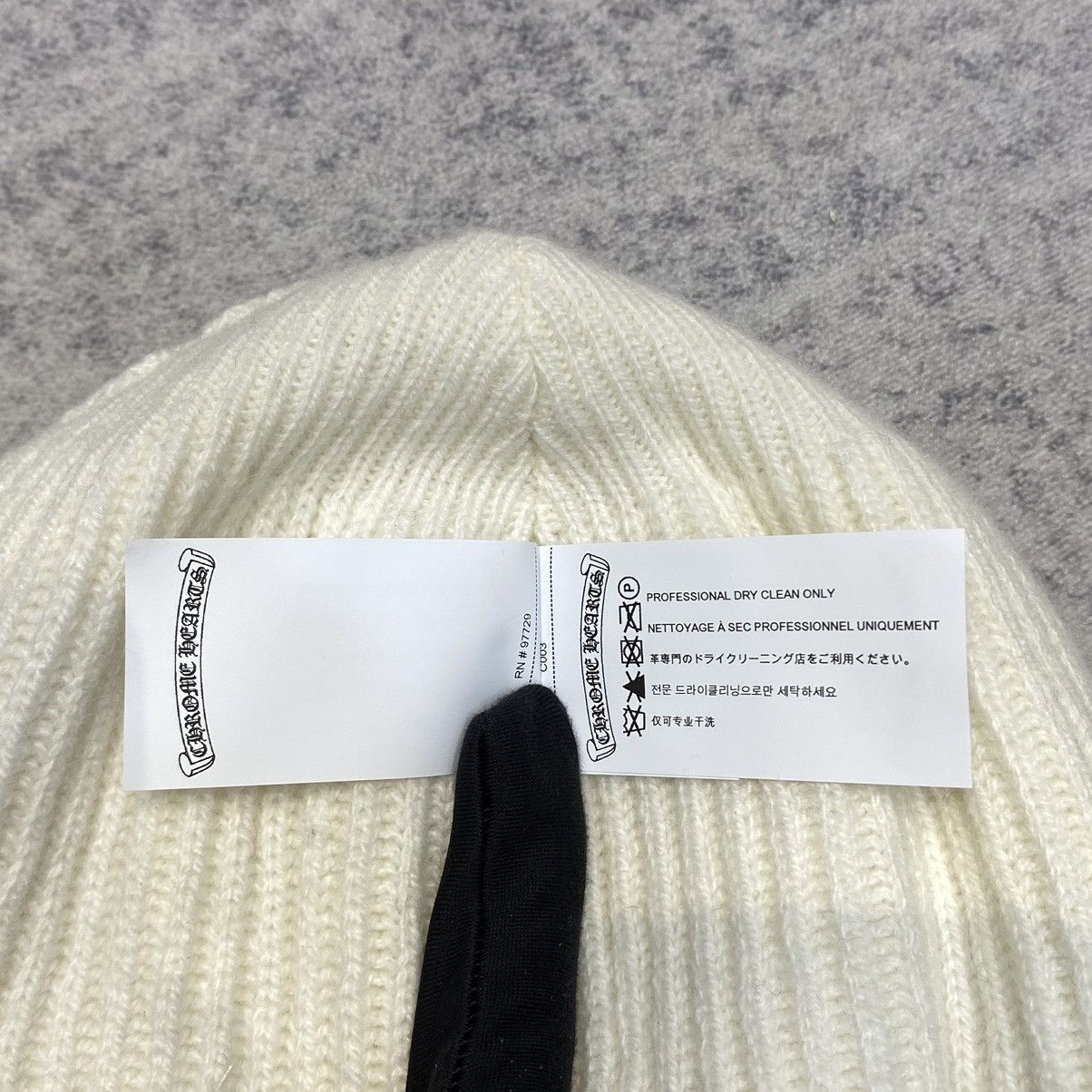 Chrome Hearts Chrome Hearts BIG DADDY cashmere beanie white Size ONE SIZE - 6 Thumbnail
