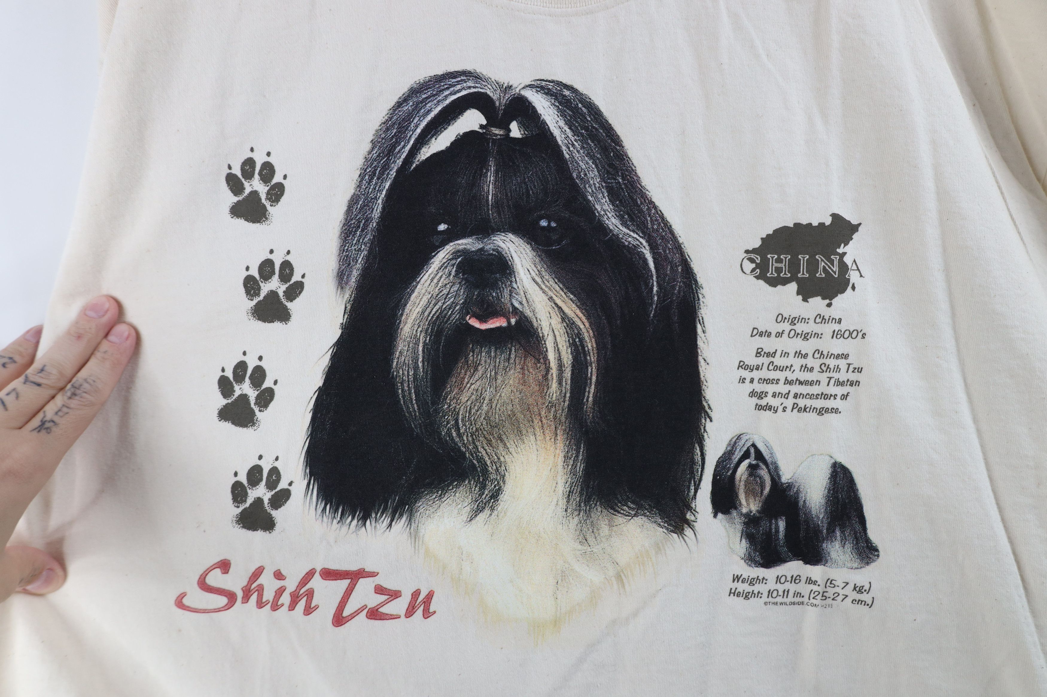 Vintage Vintage 90s Streetwear Dog Puppy Short Sleeve T-Shirt Beige Size XL / US 12-14 / IT 48-50 - 4 Thumbnail