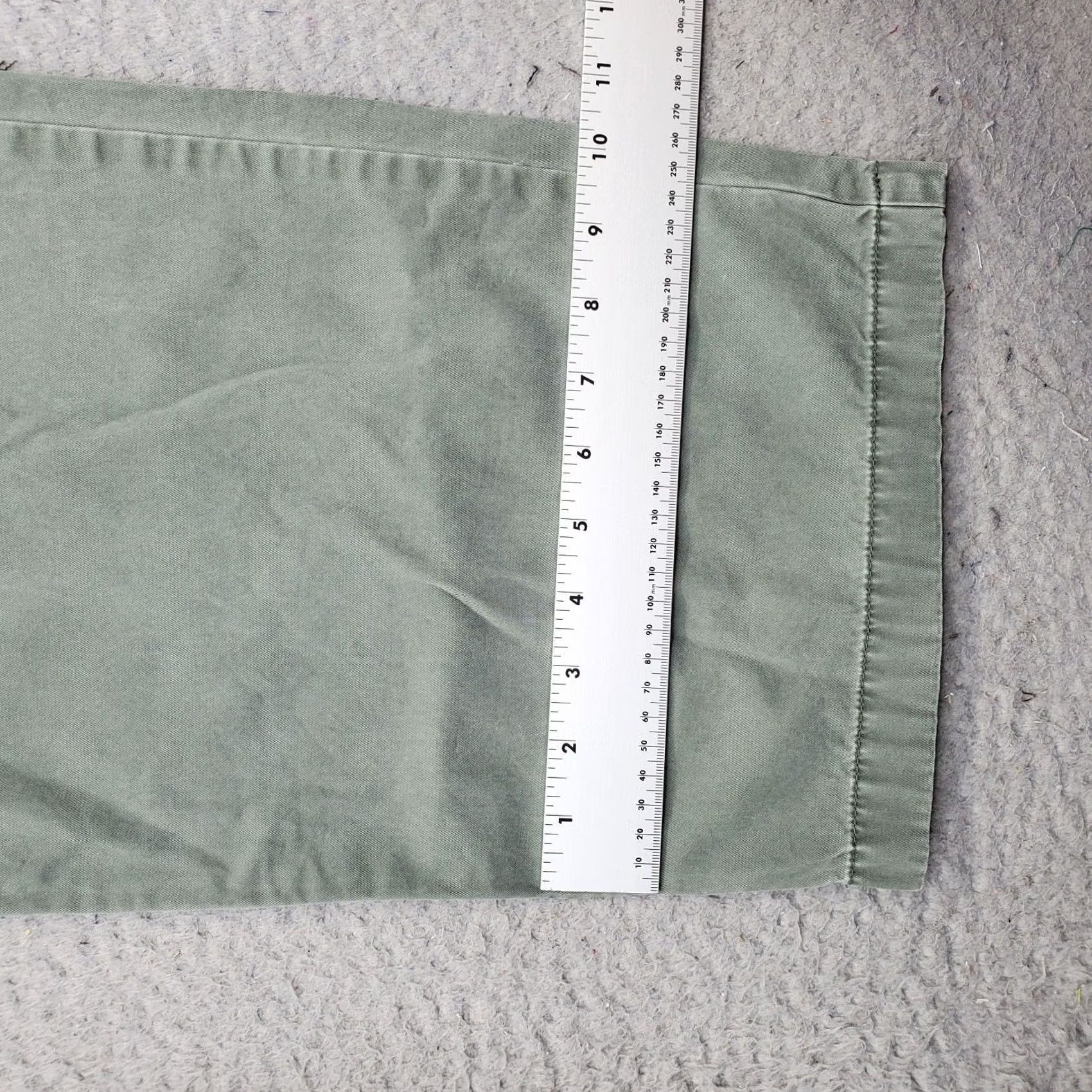 J.Crew J.CREW Chino Pants Mens Size 33 Green Regular Fit Stretch Low Waist Straight Leg Shirt Size US 33 - 5 Thumbnail
