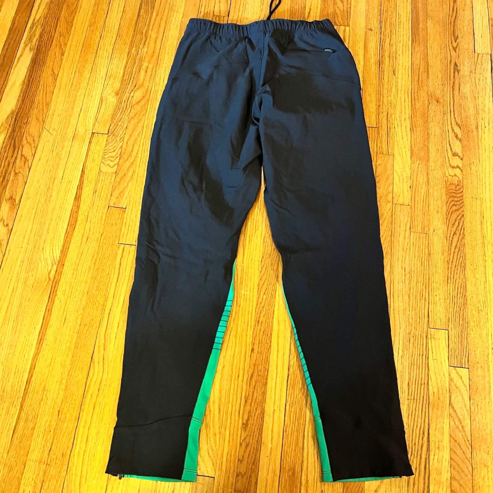 Vintage Podium Wear Pants Womens Large Track Green Performance Ankle Zip Size 36" / US 14 / IT 50 - 4 Thumbnail