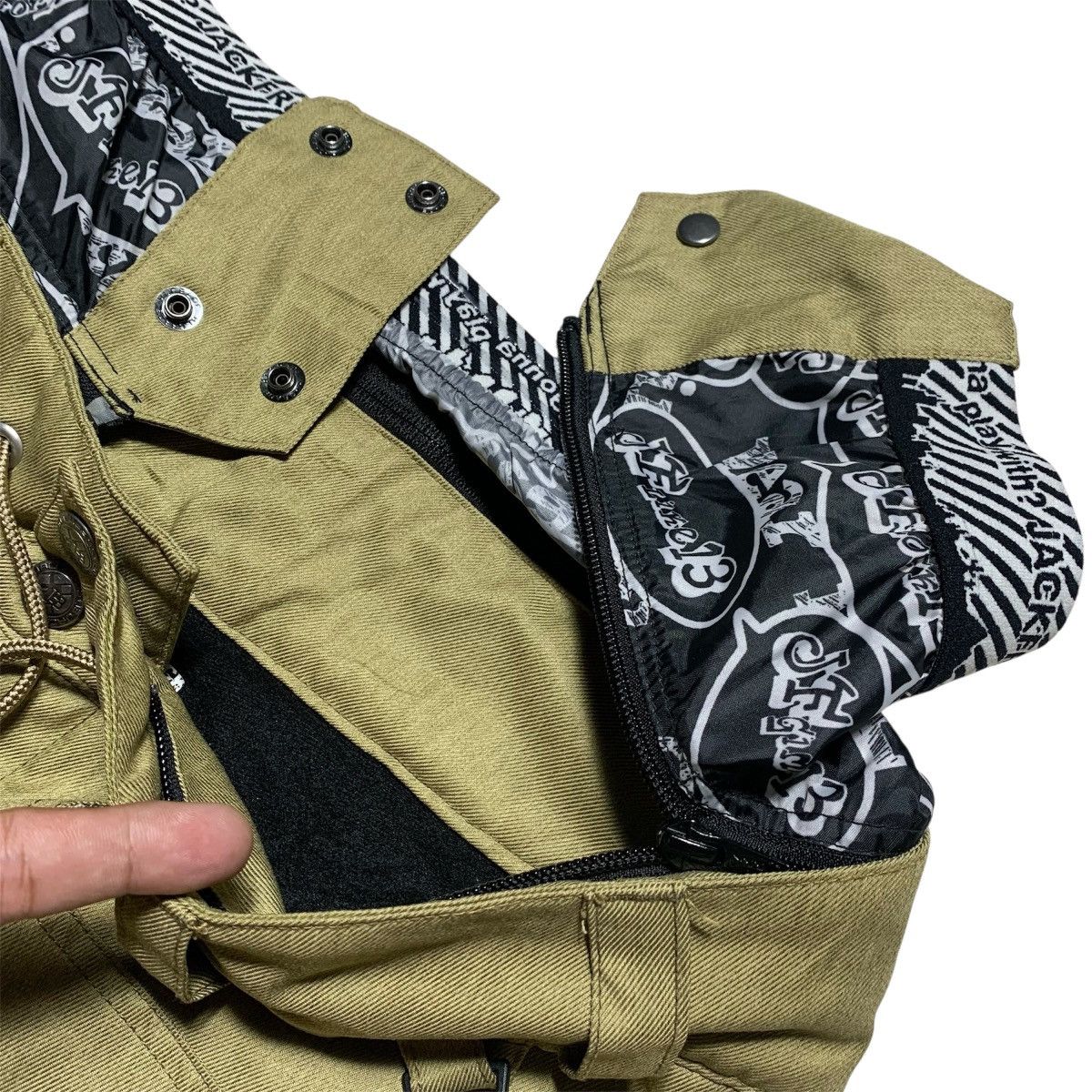 Japanese Brand Double Waist Jack Frost 13 Bondage Flare Multipocket Pants Size US 36 / EU 52 - 5 Thumbnail