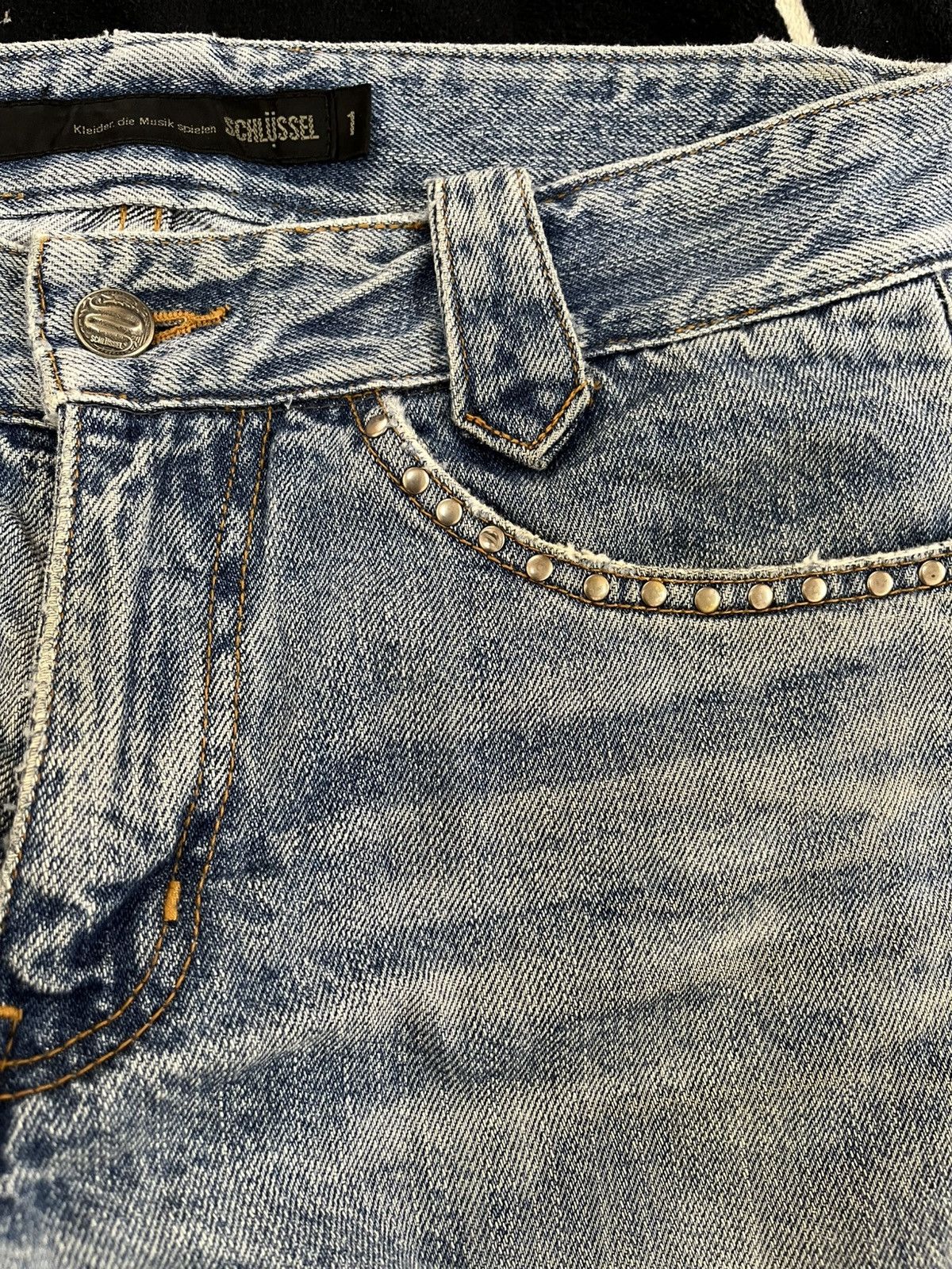 Hysteric Glamour Vintage Schlussel Snake Studded Distressed Denim Size US 30 / EU 46 - 12 Thumbnail