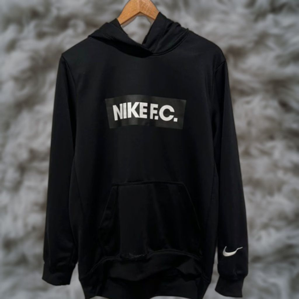 Nike VINTAGE Nike FC Dri-FIT Hoodie Mens L Black Soccer Football Pullover Sweatshirt Size US L / EU 52-54 / 3 - 1 Thumbnail