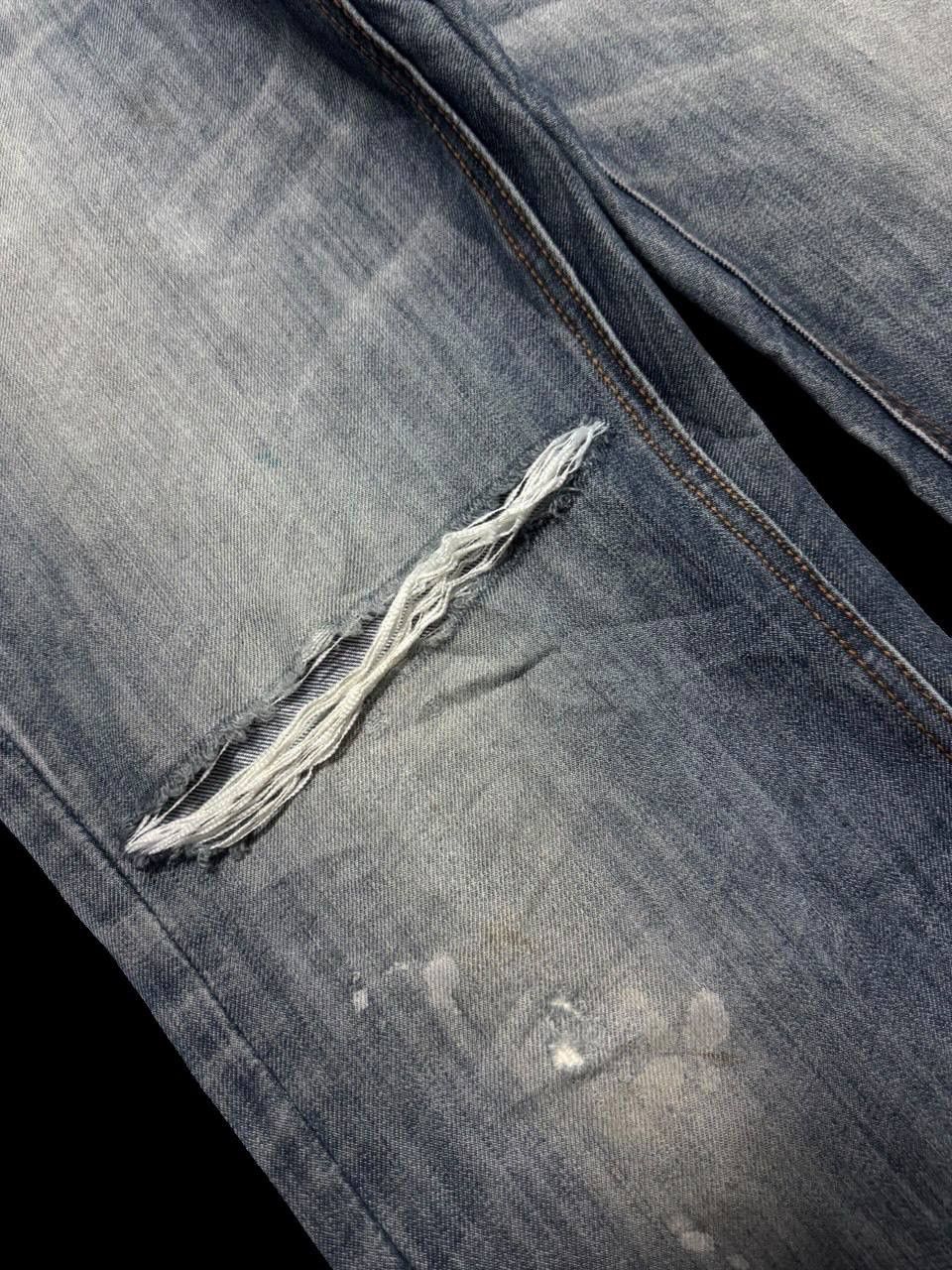 Kapital THRASHED Japanese Jules Denim Regular Faded Distress Ripped Size US 34 / EU 50 - 8 Thumbnail