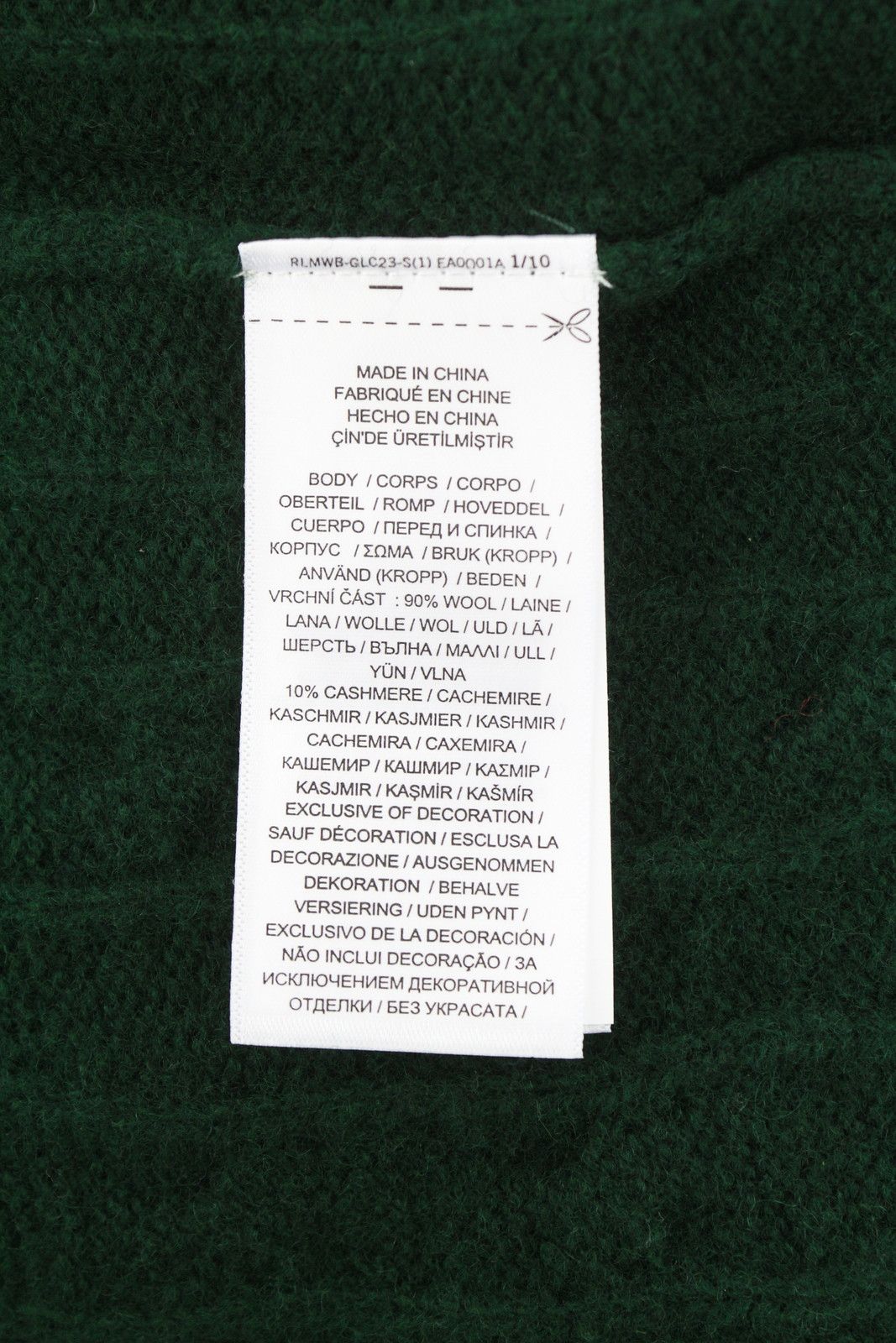 Ralph Lauren Dark Green S Wool Cashmere Tight Knit Pullover 86925 Size US S / EU 44-46 / 1 - 8 Thumbnail
