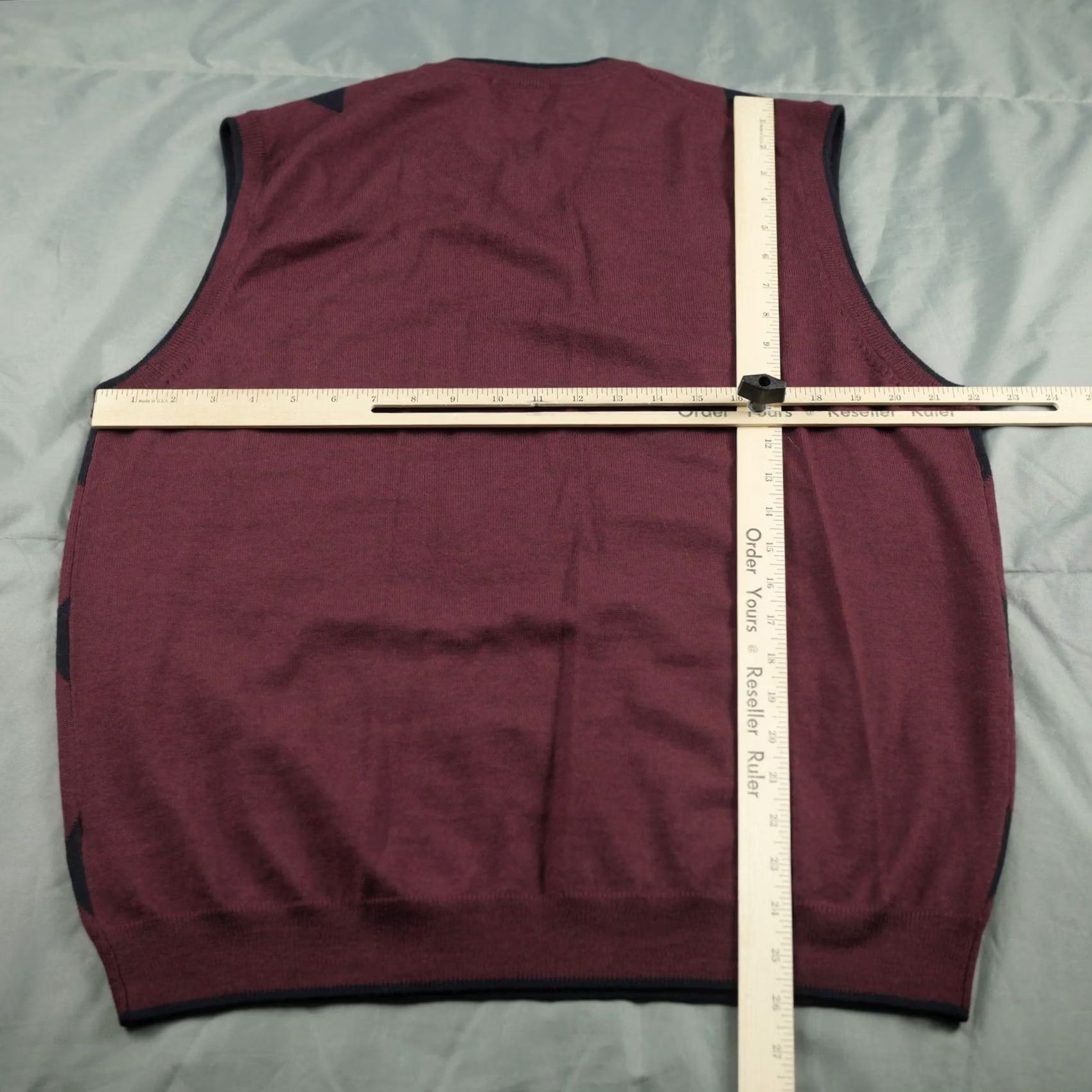 Brooks Brothers BROOKS BROTHERS Sweater Vest Mens Large Wool Pullover Argyle Classic V-Neck Knit Size US L / EU 52-54 / 3 - 5 Thumbnail