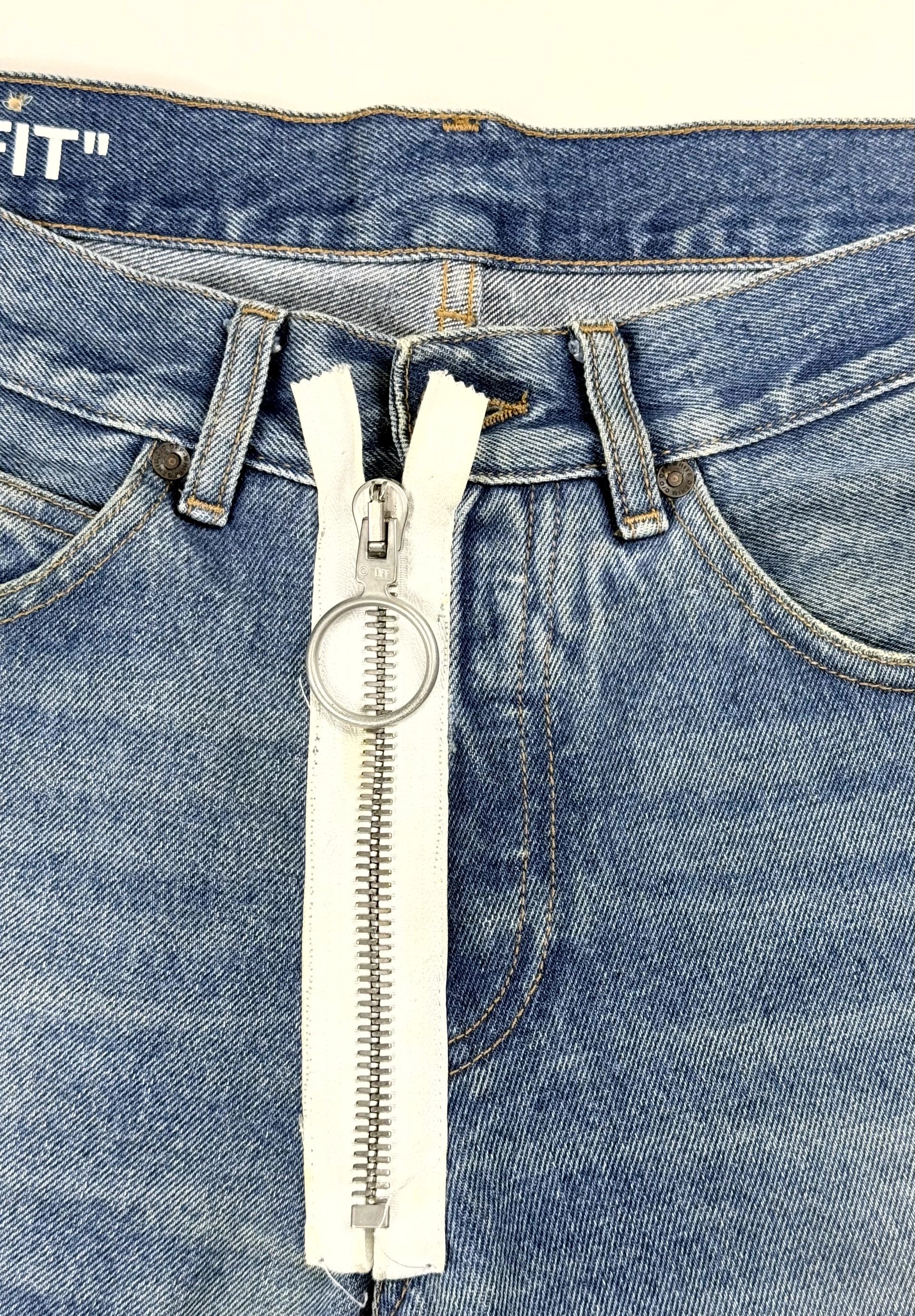 Off-White Off-White Diagonal Stripe Logo Slim Fit Jeans Size 31 Size US 31 - 10 Thumbnail