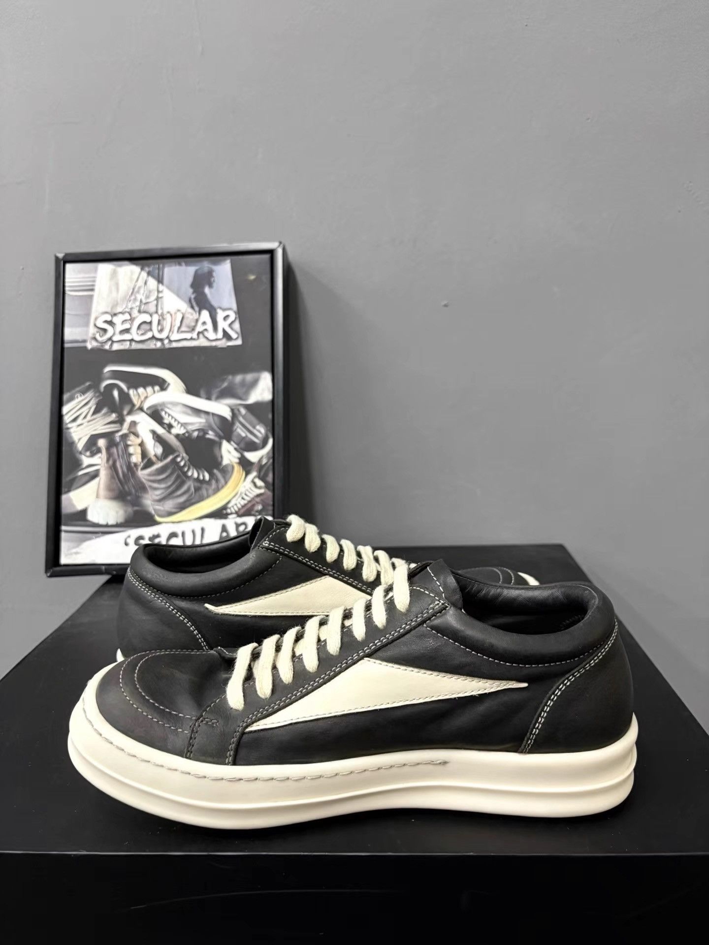 Rick Owens Rick Owens 24SS Leather Low-Top Infringement K34 Size US 7 / IT 37 - 5 Thumbnail