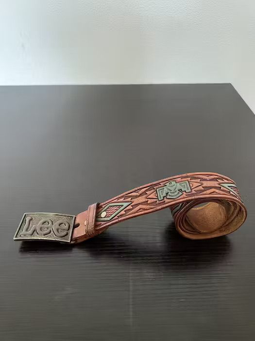 Lee Vintage Lee American Native Navajo Leather Buckle Belts Size ONE SIZE - 2 Thumbnail