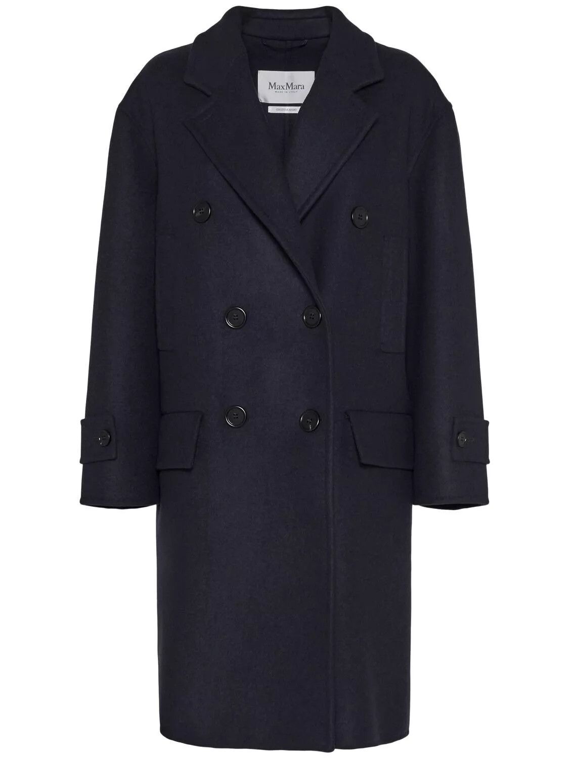 Max Mara MAX MARA Nogara Navy Wool/Cashmere DB Coat New Size XS / US 0-2 / IT 36-38 - 1 Thumbnail