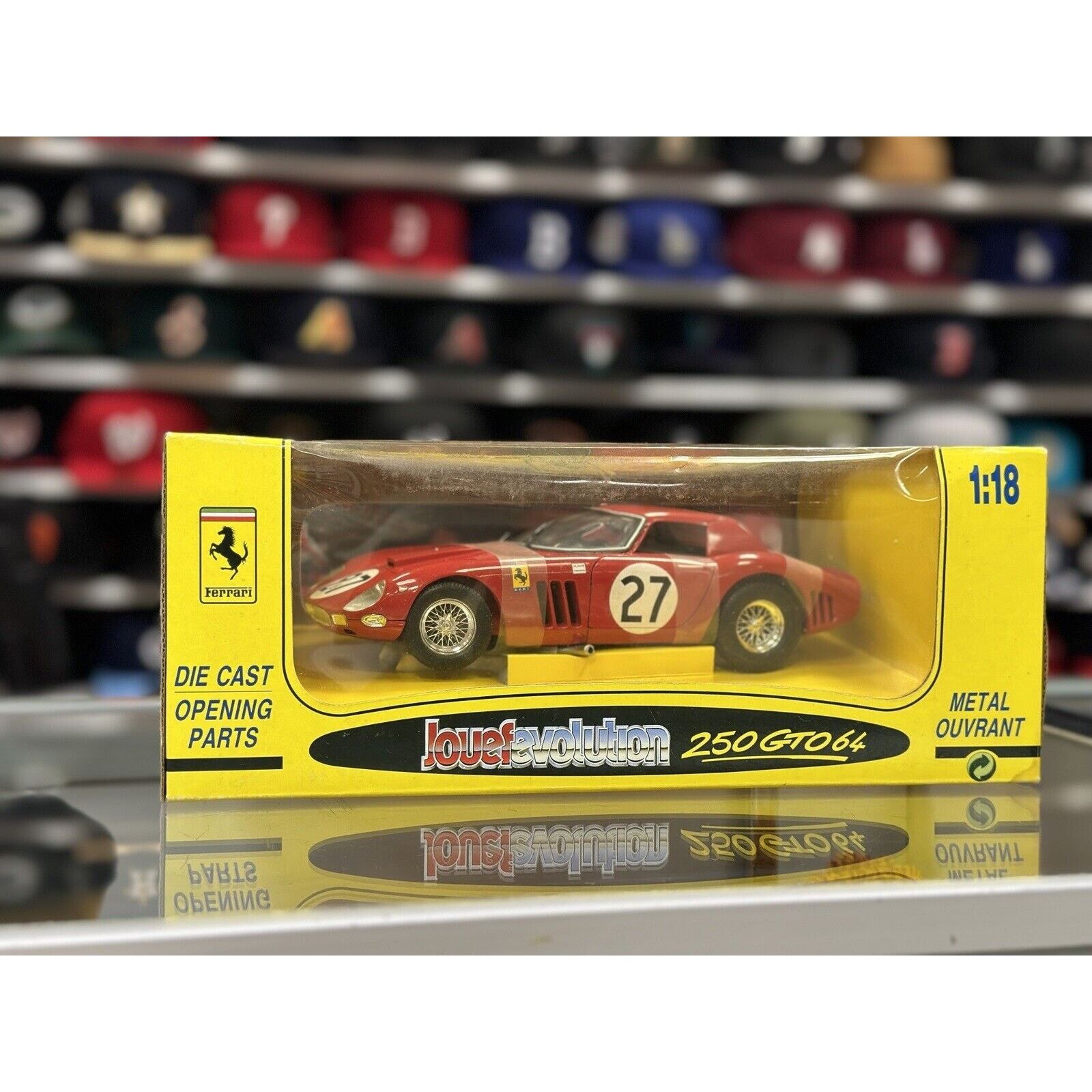 image of Ferrari 250 Gto 64 Nart Jouef Evolution 1:18 Boxed in Red, Men's