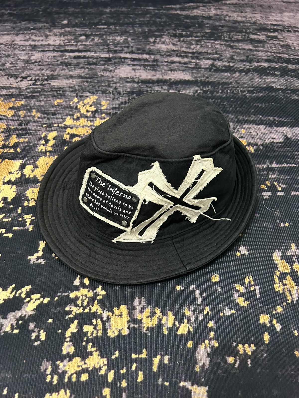Japanese Brand The Inferno Porm Cross Bucket Hat Size ONE SIZE - 1 Thumbnail