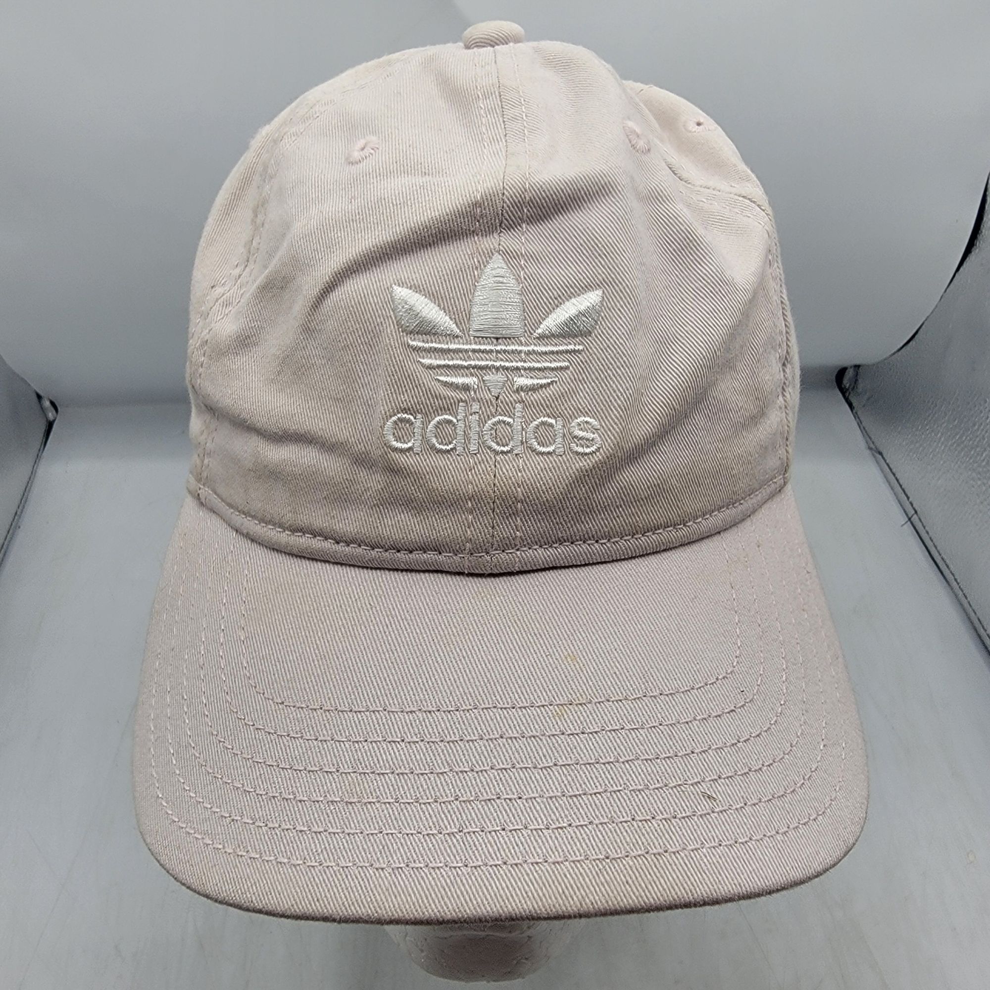 Adidas Adidas Originals Pink Cotton Strapback Hat Adjustable Size C Size ONE SIZE - 1 Thumbnail
