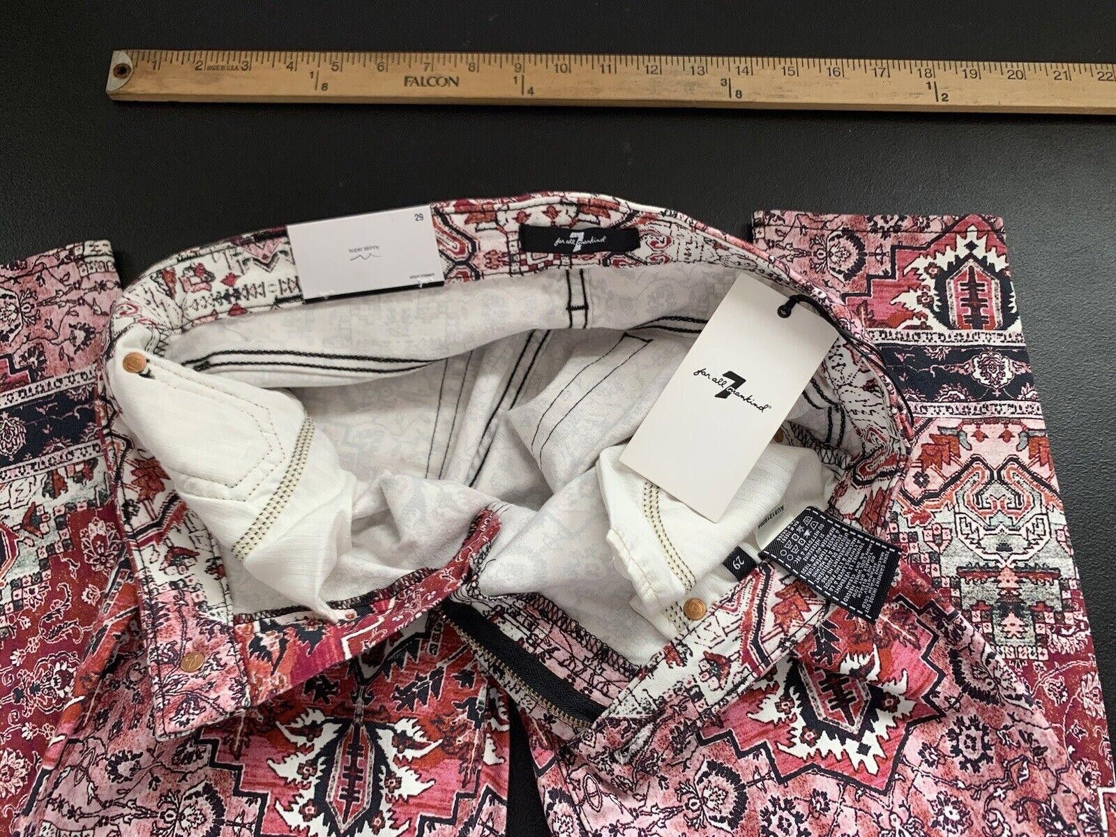 7 For All Mankind 7 For All Mankind Ankle Skinny Pants Multicolor Tribal Size 29" - 11 Thumbnail