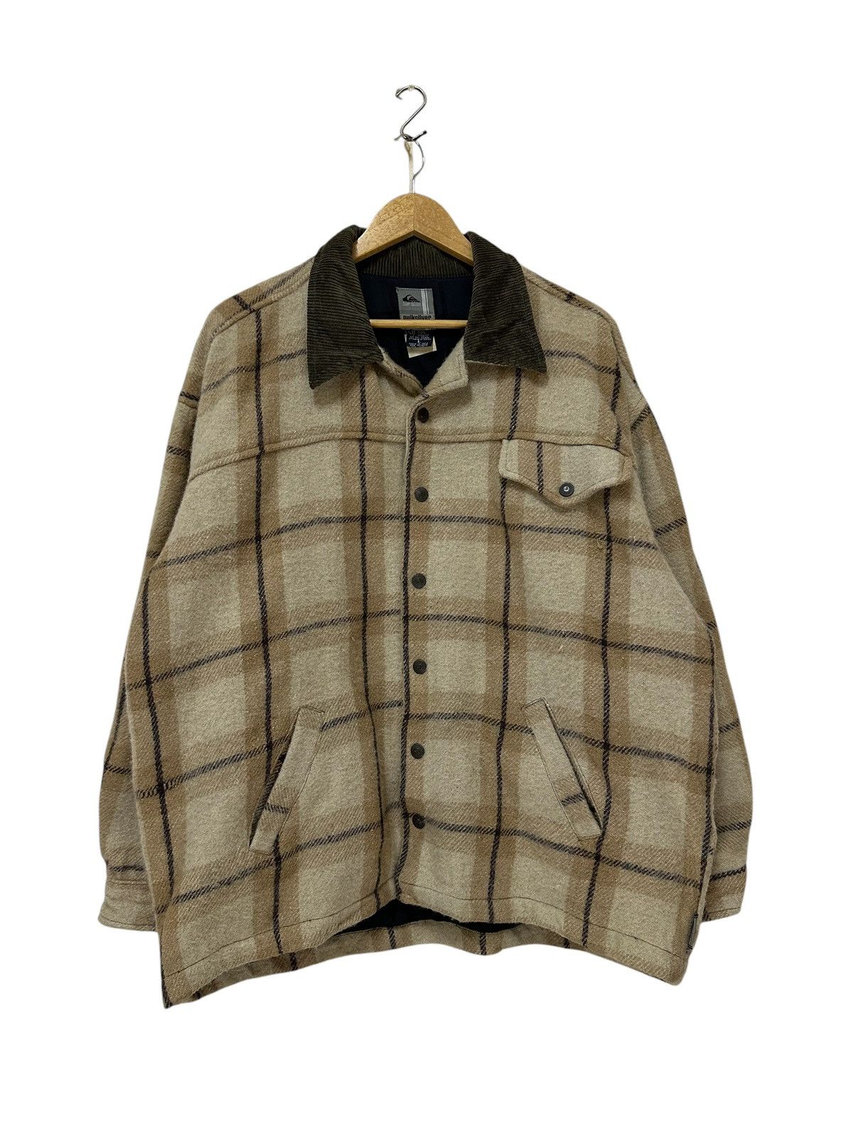 Quiksilver × Vintage 90s quiksilver silver edition wool jacket snapbutton Size US L / EU 52-54 / 3 - 1 Thumbnail