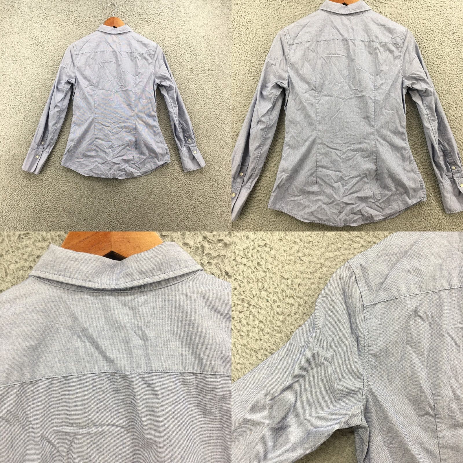 Banana Republic Banana Republic Shirt Womens 8 Button-Up Collared Casual Blue Cotton Size M / US 6-8 / IT 42-44 - 8 Thumbnail