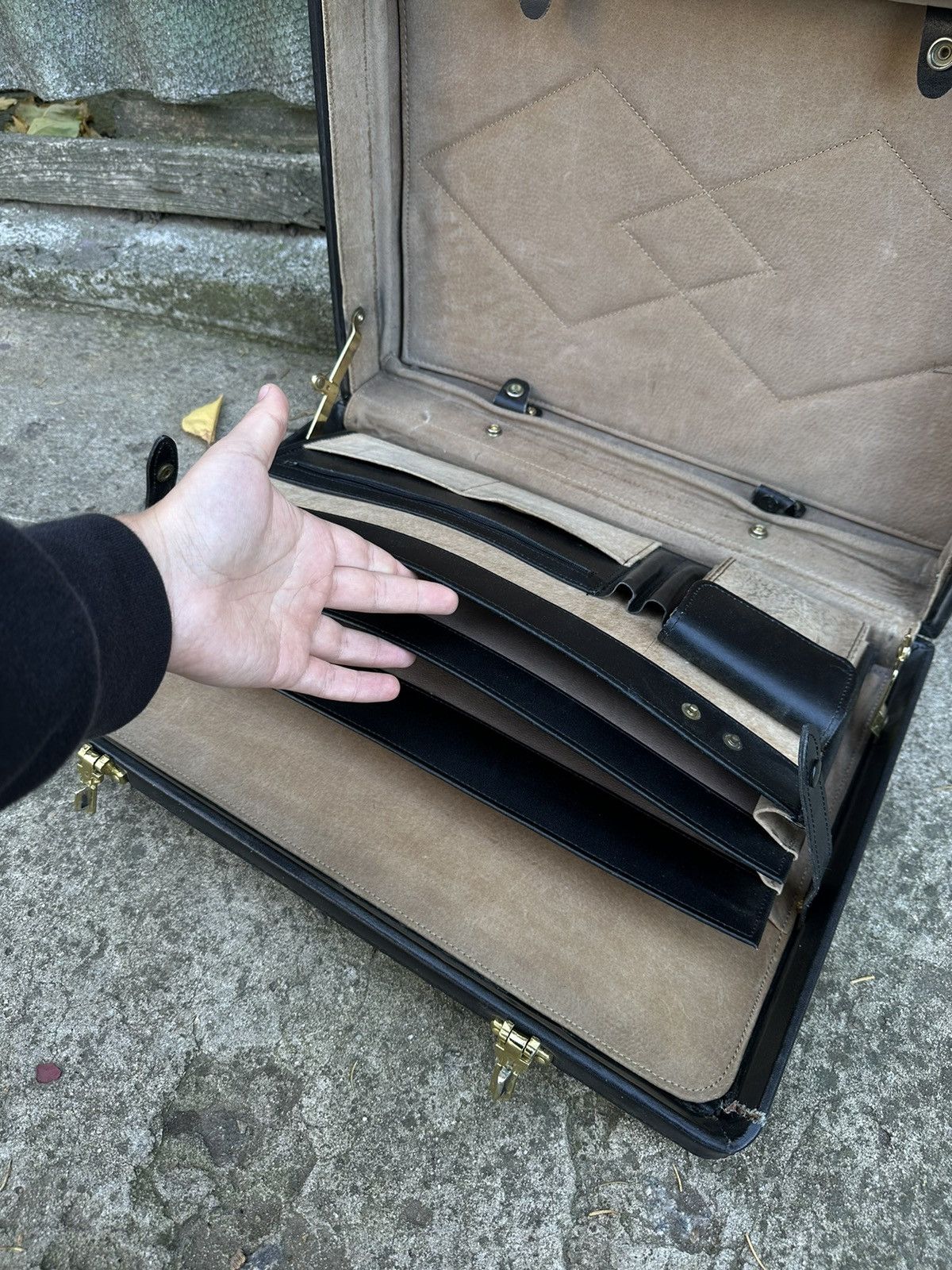 Leather × Vintage 1960/70s Sterling Combination Lock Leather Briefcase Size ONE SIZE - 20 Thumbnail