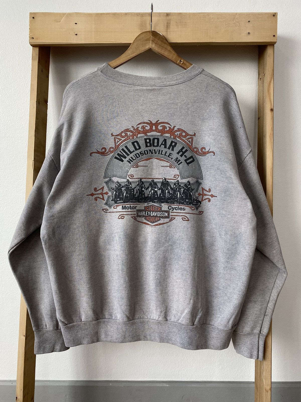 Harley Davidson Vintage 00’s Harley-Davidson Skull Sweatshirt💀🔥 Size US L / EU 52-54 / 3 - 2 Thumbnail