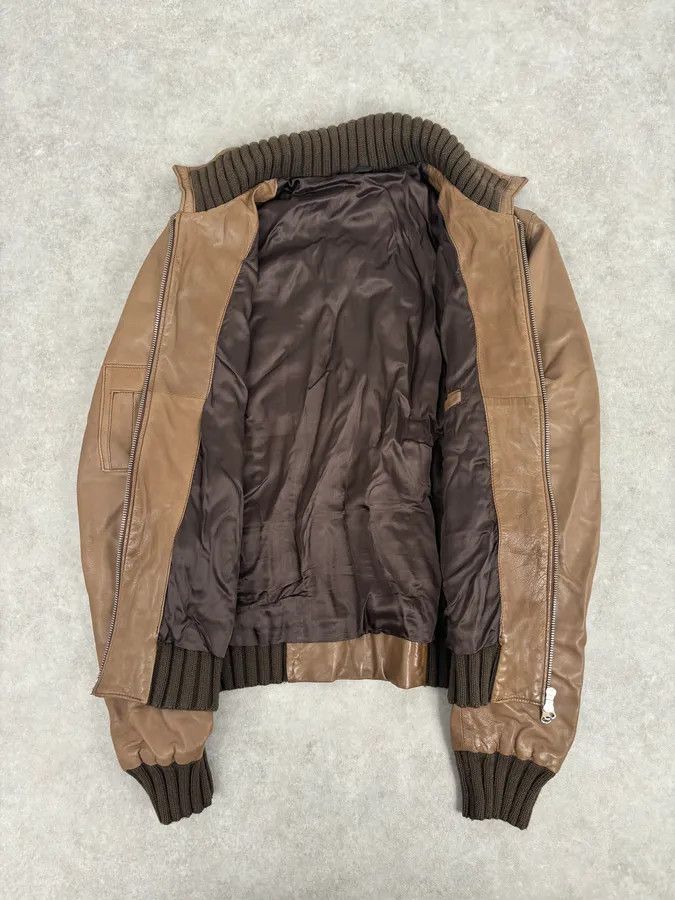 Daniele Alessandrini 2000s Daniele Alessandrini Agent Beige Leather Jacket Size US M / EU 48-50 / 2 - 7 Thumbnail