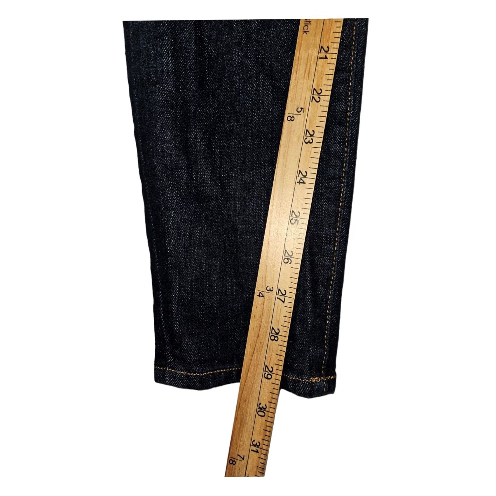 Vintage BALDWIN Jeans Women's 29 Blue Skinny Ultra-High Rise Denim Stretch Modern Preppy Size 29" - 3 Thumbnail