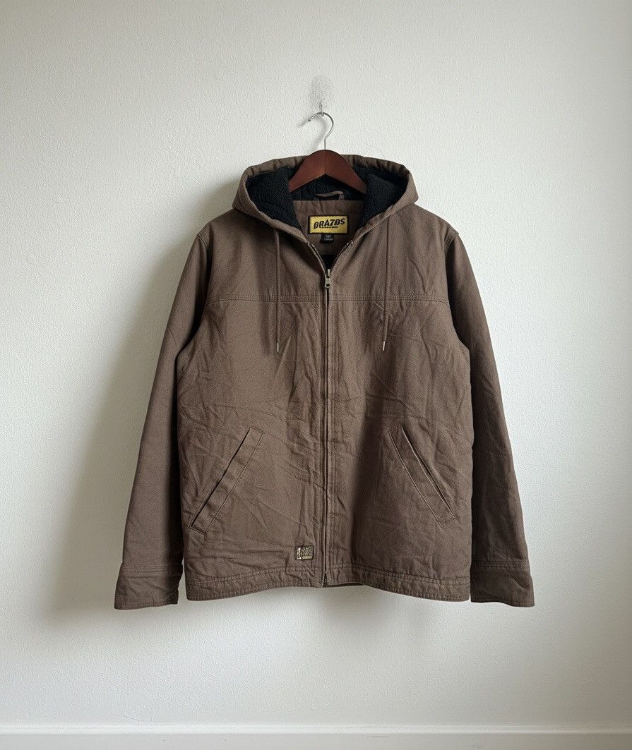 Other Brazos Workwear Hooded Canvas Jacket - Brown - Size L Size US L / EU 52-54 / 3 - 1 Thumbnail