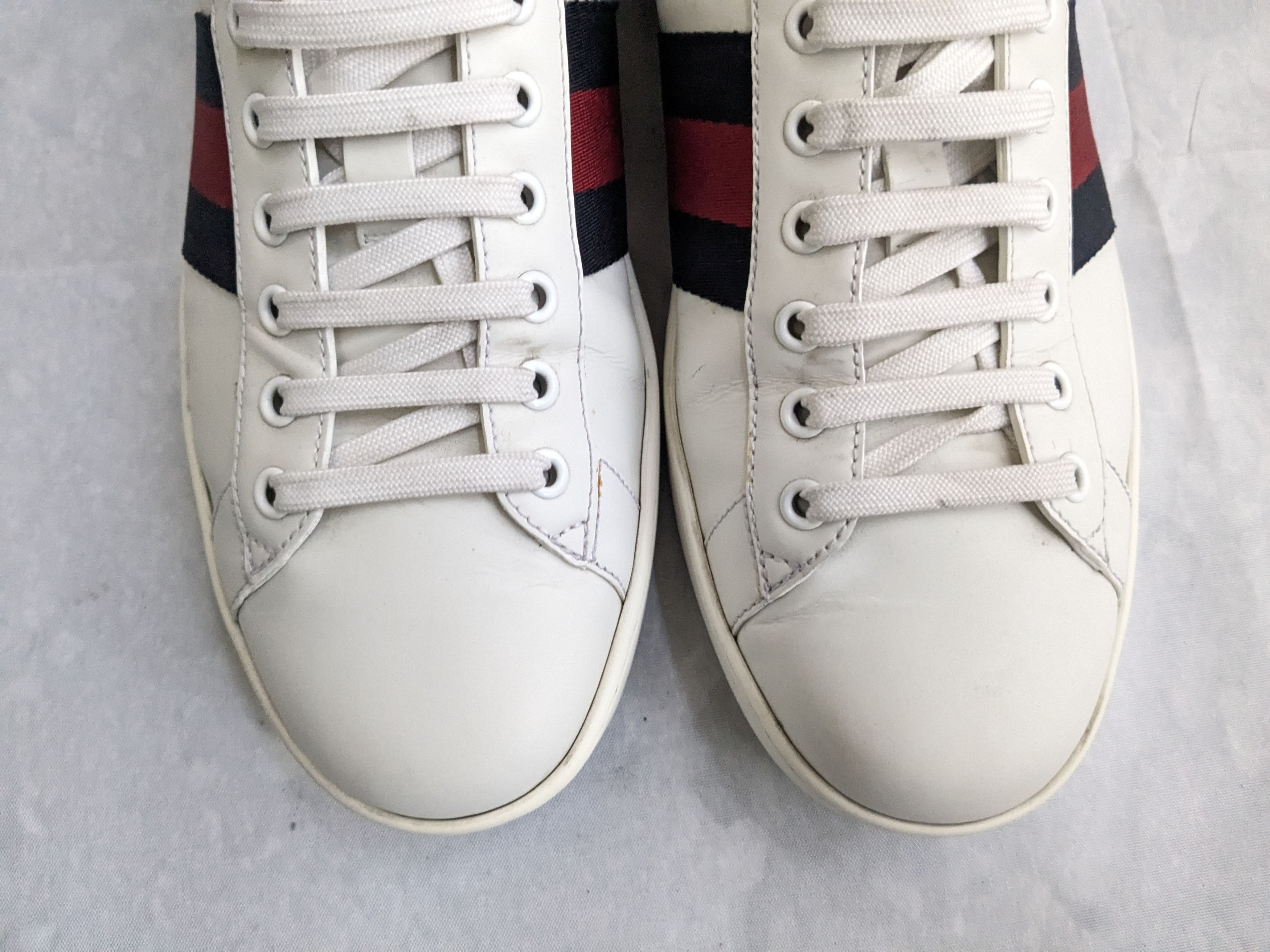 Gucci Gucci Ace Sneakers White 9.5 Low Tops Leather Size US 9.5 / EU 42-43 - 2 Thumbnail