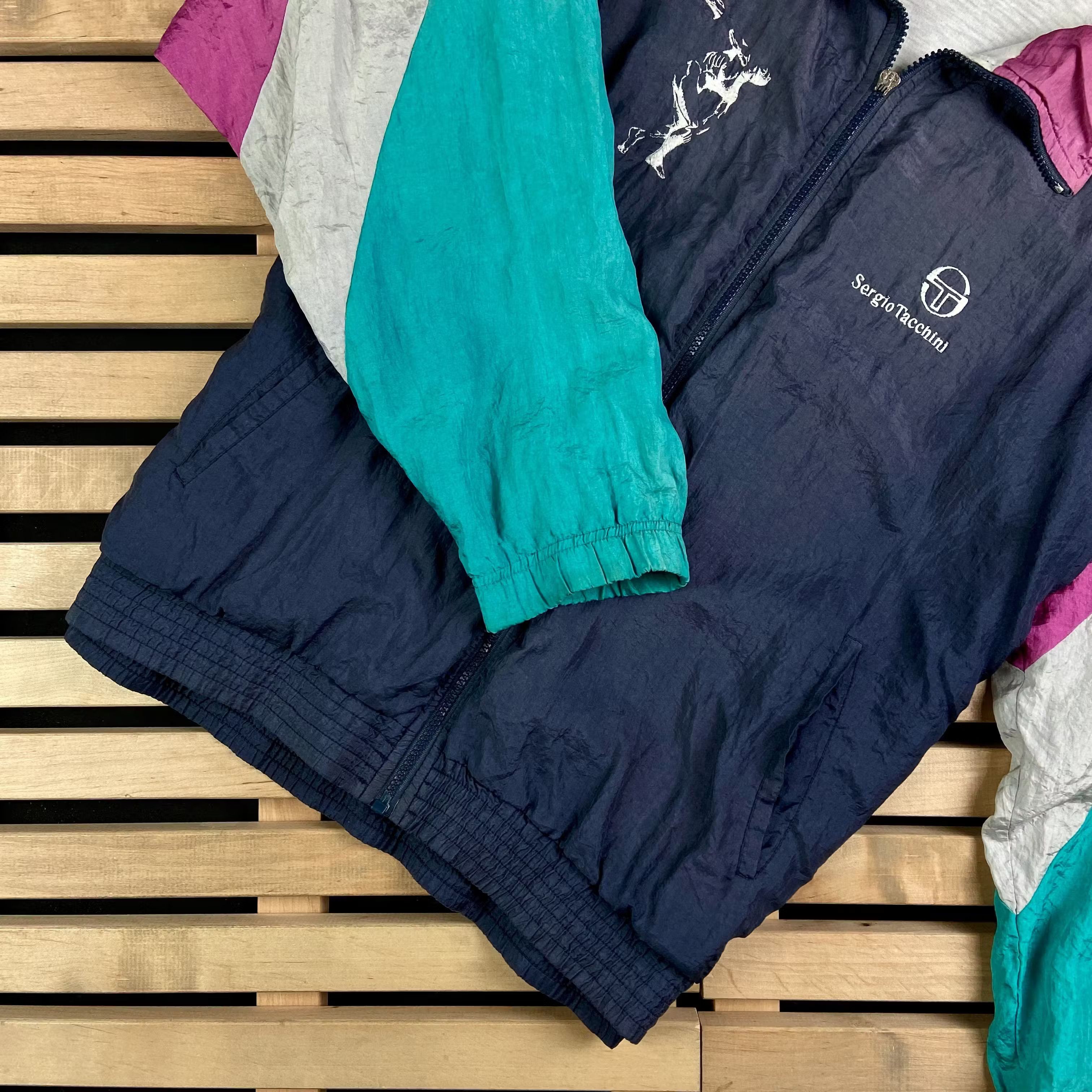 Sergio Tacchini × Vintage Mens Bomber Jacket Sergio Tacchini Vintage Size 50 Size US M / EU 48-50 / 2 - 3 Thumbnail