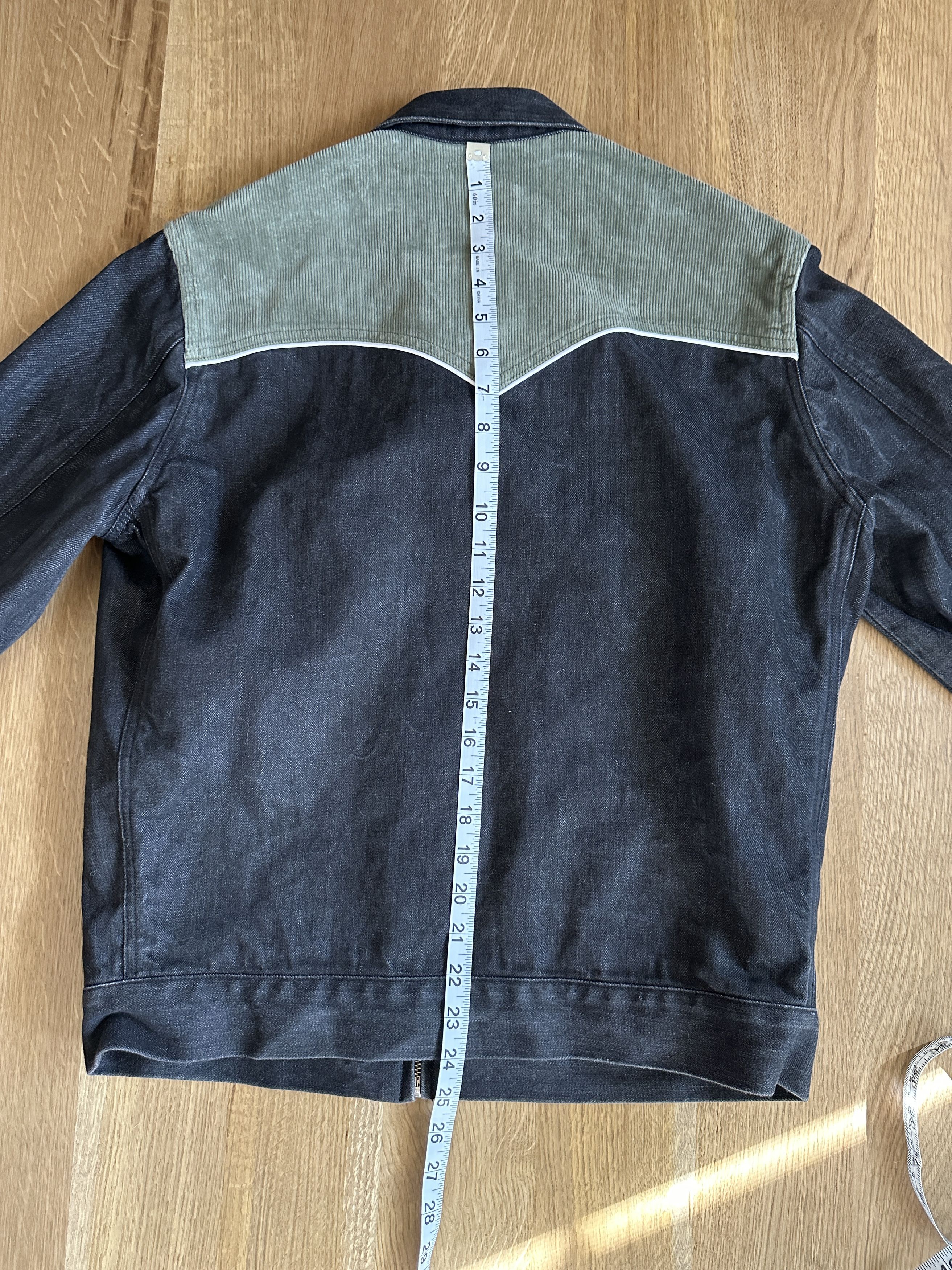 Basic Rights Two Tone Denim and Corduroy Western Jacket - Green and Black Size US S / EU 44-46 / 1 - 9 Thumbnail