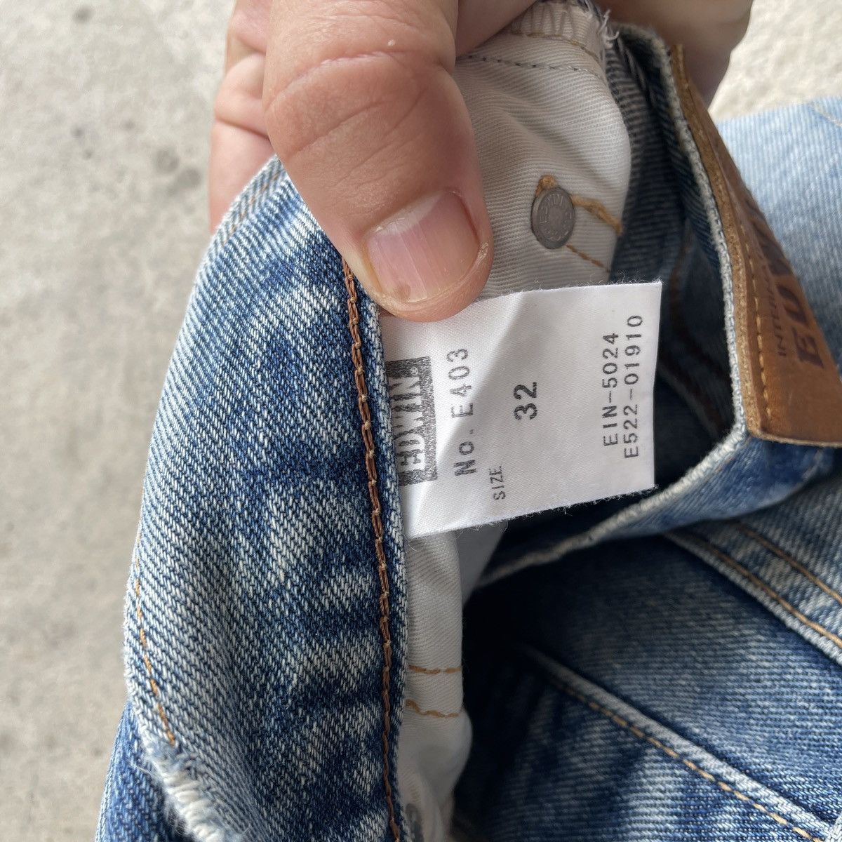Japanese Brand Vintage Edwin Made In Japan Distressed Faded Jeans Pants W32 Size US 32 / EU 48 - 8 Thumbnail
