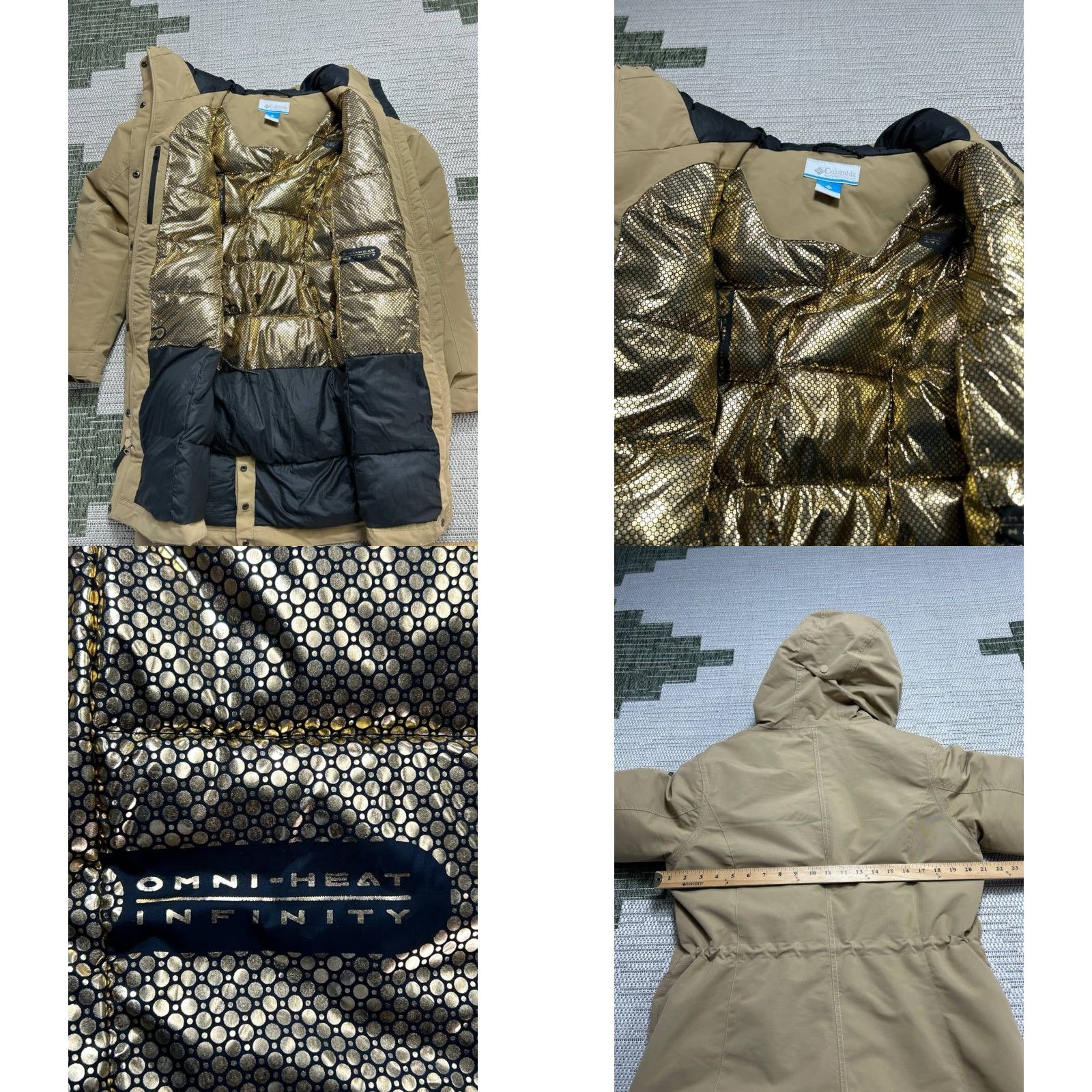 Vintage Columbia Parka Jacket Womens Large Beige Omni Heat Infinity Insulated Hooded Mid-Length Casual Outdoor Modern Winter Size L / US 10 / IT 46 - 8 Thumbnail