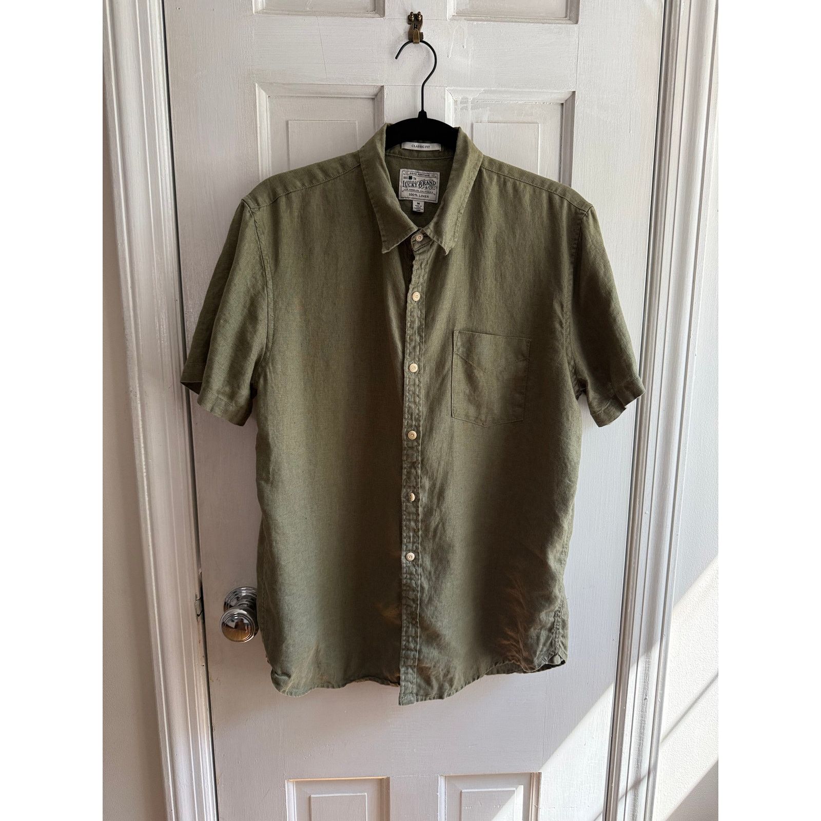Lucky Brand Lucky Brand Short-Sleeve Linen Shirt – Size M – EUC Size US M / EU 48-50 / 2 - 1 Thumbnail