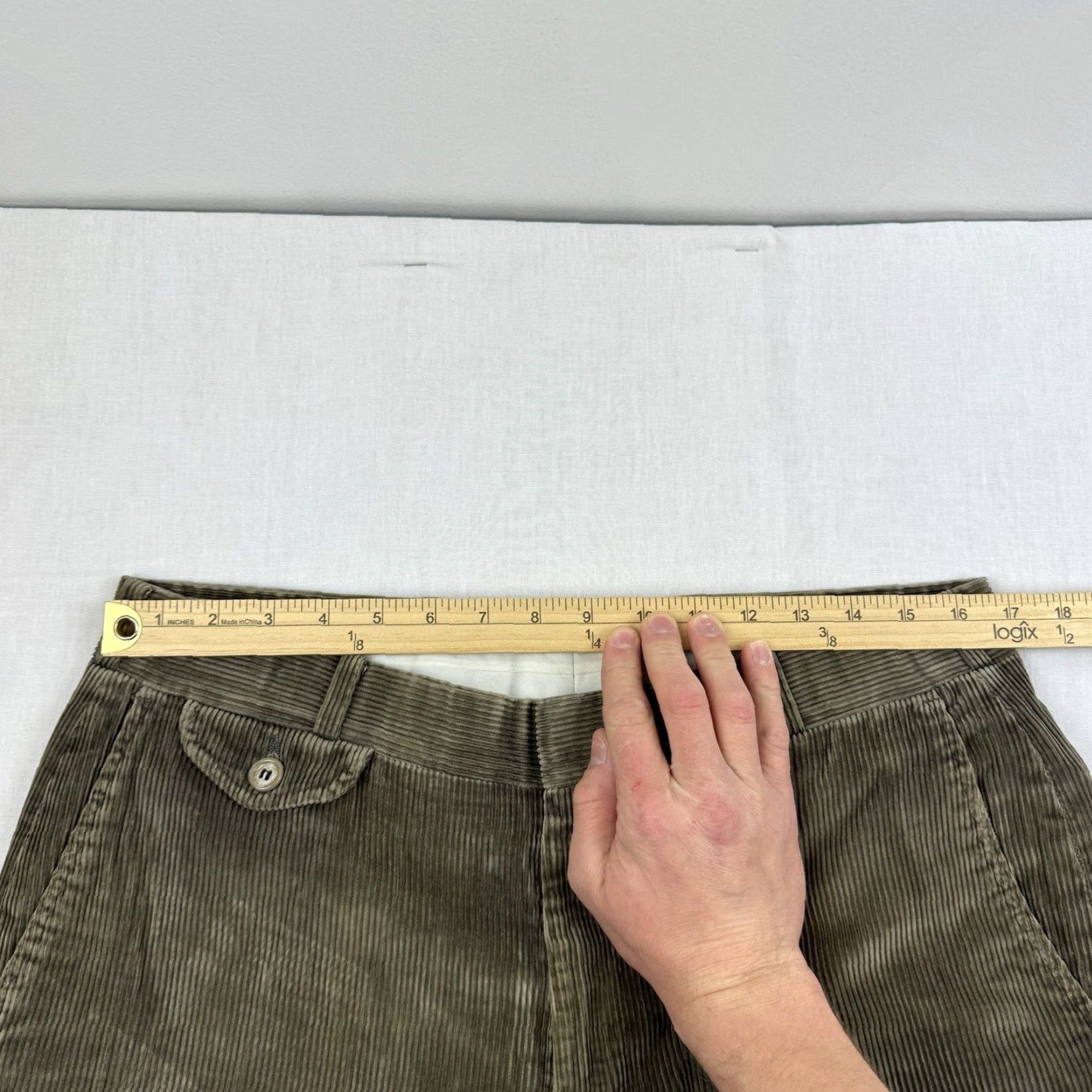Berle VINTAGE Berle Pants Corduroy Tailored Green 1970s 33x27 Mens Size US 33 - 6 Thumbnail