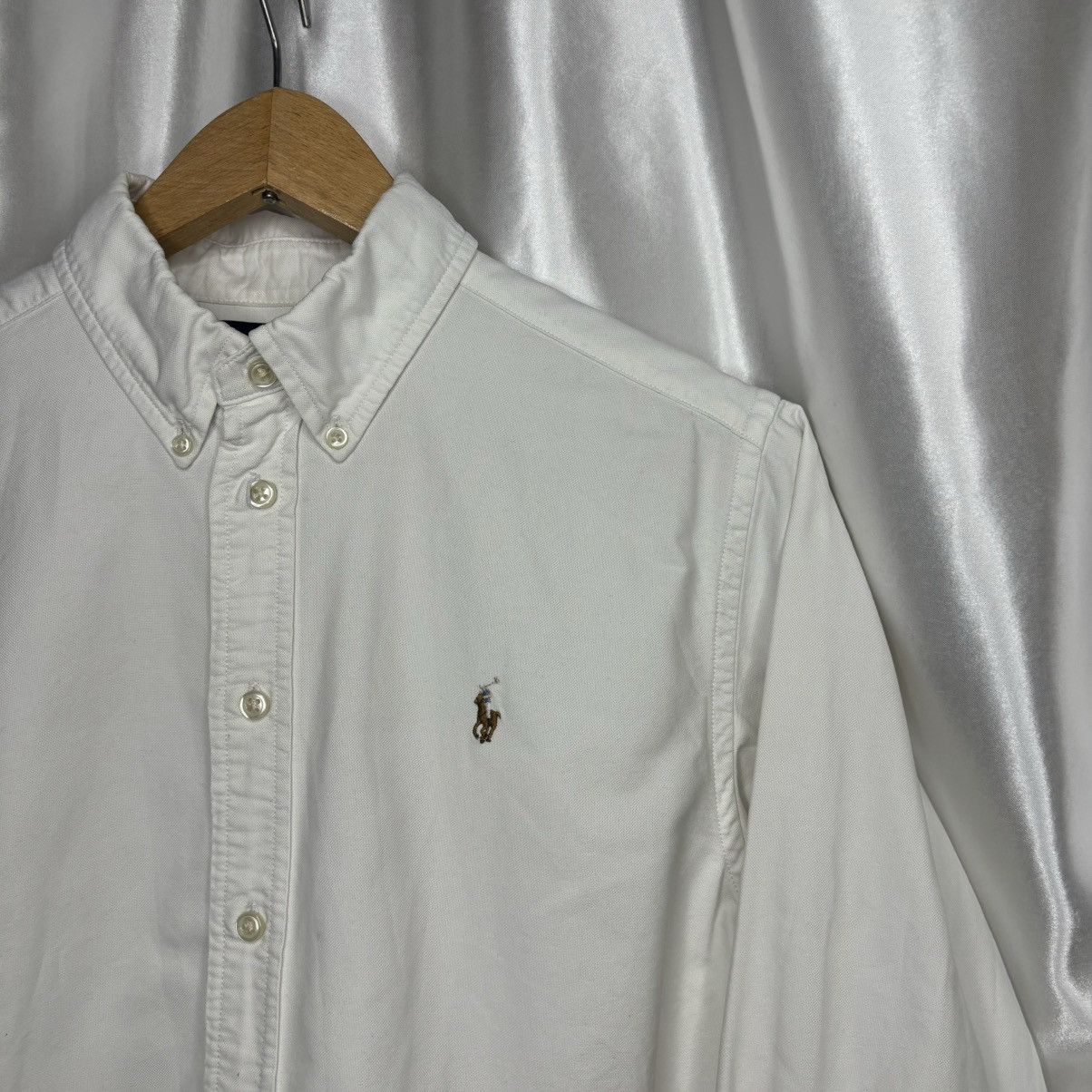 Polo Ralph Lauren × Ralph Lauren White basic button up shirt long sleeved Ralph Lauren Logo Size S / US 4 / IT 40 - 6 Thumbnail