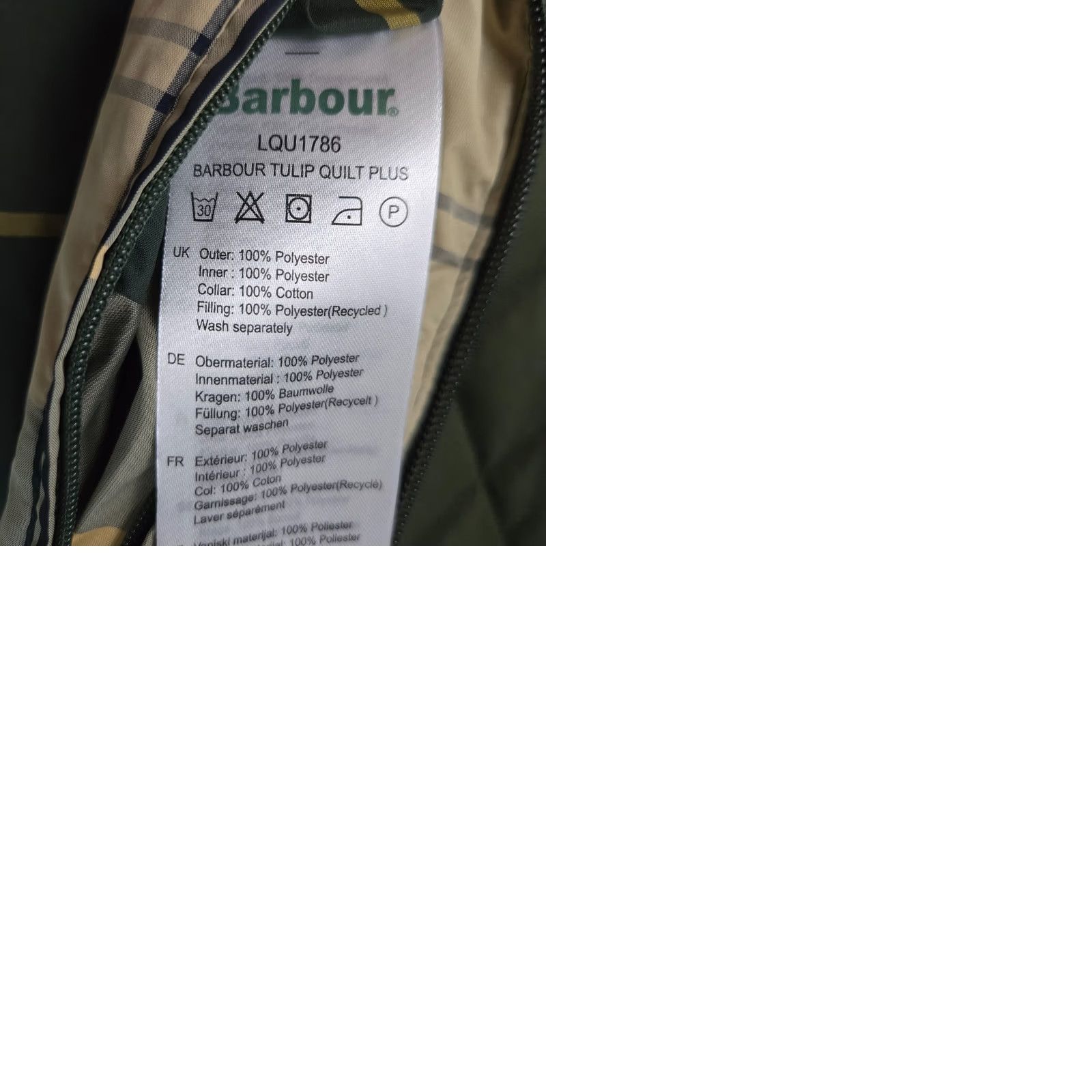 Barbour Barbour Jacket Coat 3X Full Zip Insulated Quilted Corduroy Olive Drab Green Women’s 3XL Long Sleeve Size XXL / US 16-18 / IT 52-54 - 11 Thumbnail