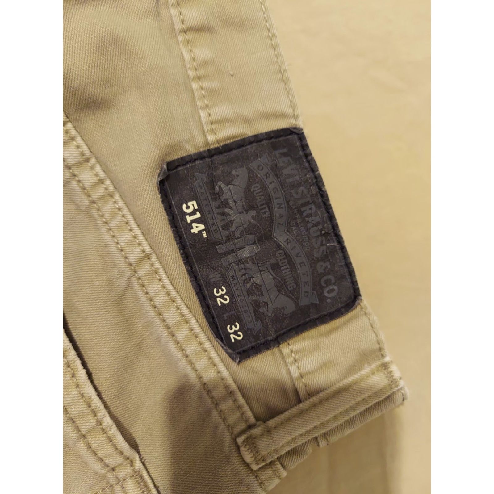 Levi's VINTAGE Levis 514 Jeans Slim Straight 32x32 Beige Denim Pants Mens Jeans Slim Stretch Regular 32 Mens Size US 32 / EU 48 - 4 Thumbnail