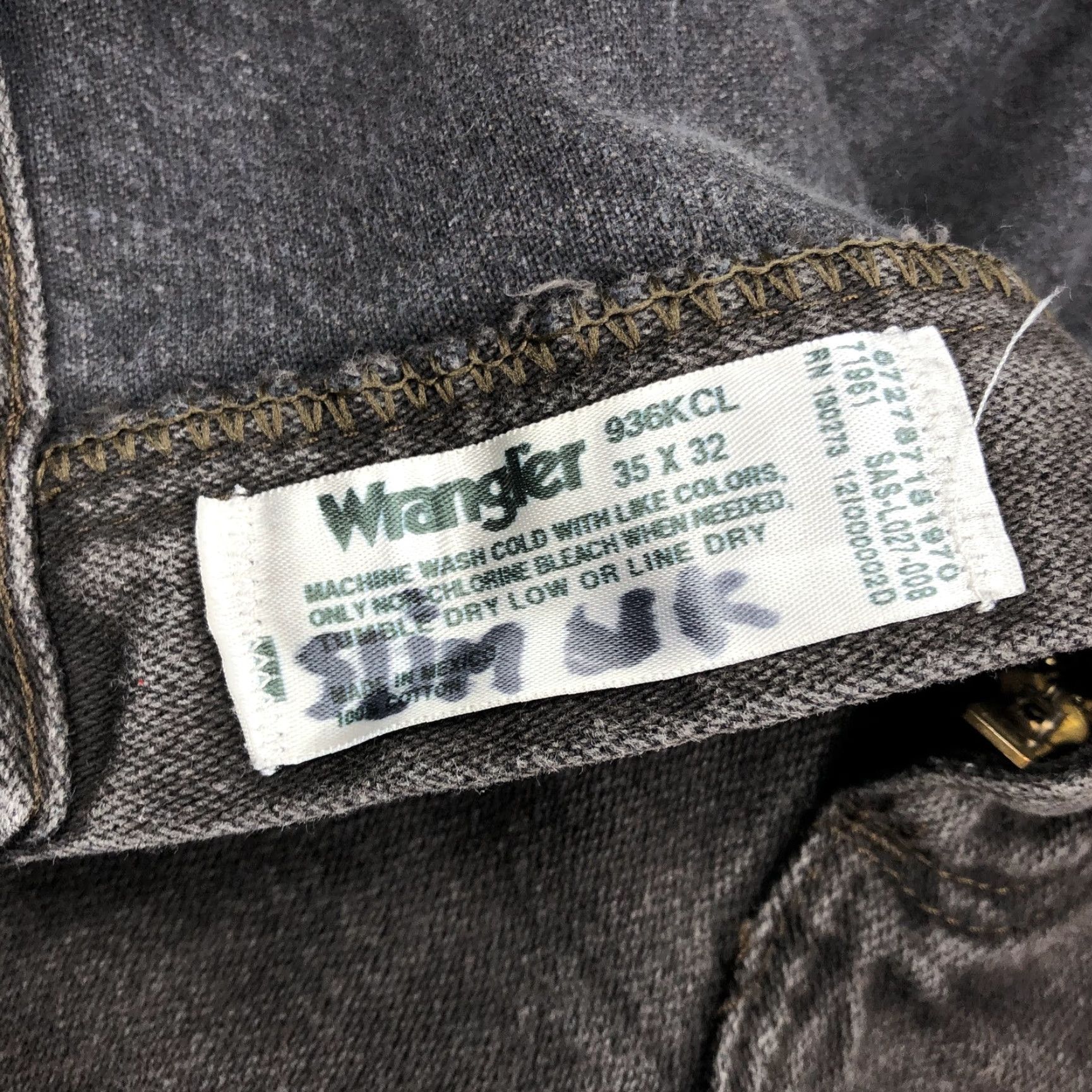 Wrangler Wrangler Jeans Straight 35x32 Regular Brown Wash Denim Men 936KCL 100 Cotton 5-Pocket Size US 35 - 6 Thumbnail