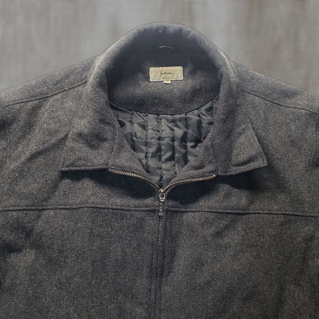 Merona Merona Gray Wool Blend Winter Coat Jacket Knit Collar Full Zip Adult Men's XL Jacket Mens XL Gray Wool Blend Winter Coat Size US XL / EU 56 / 4 - 1 Thumbnail