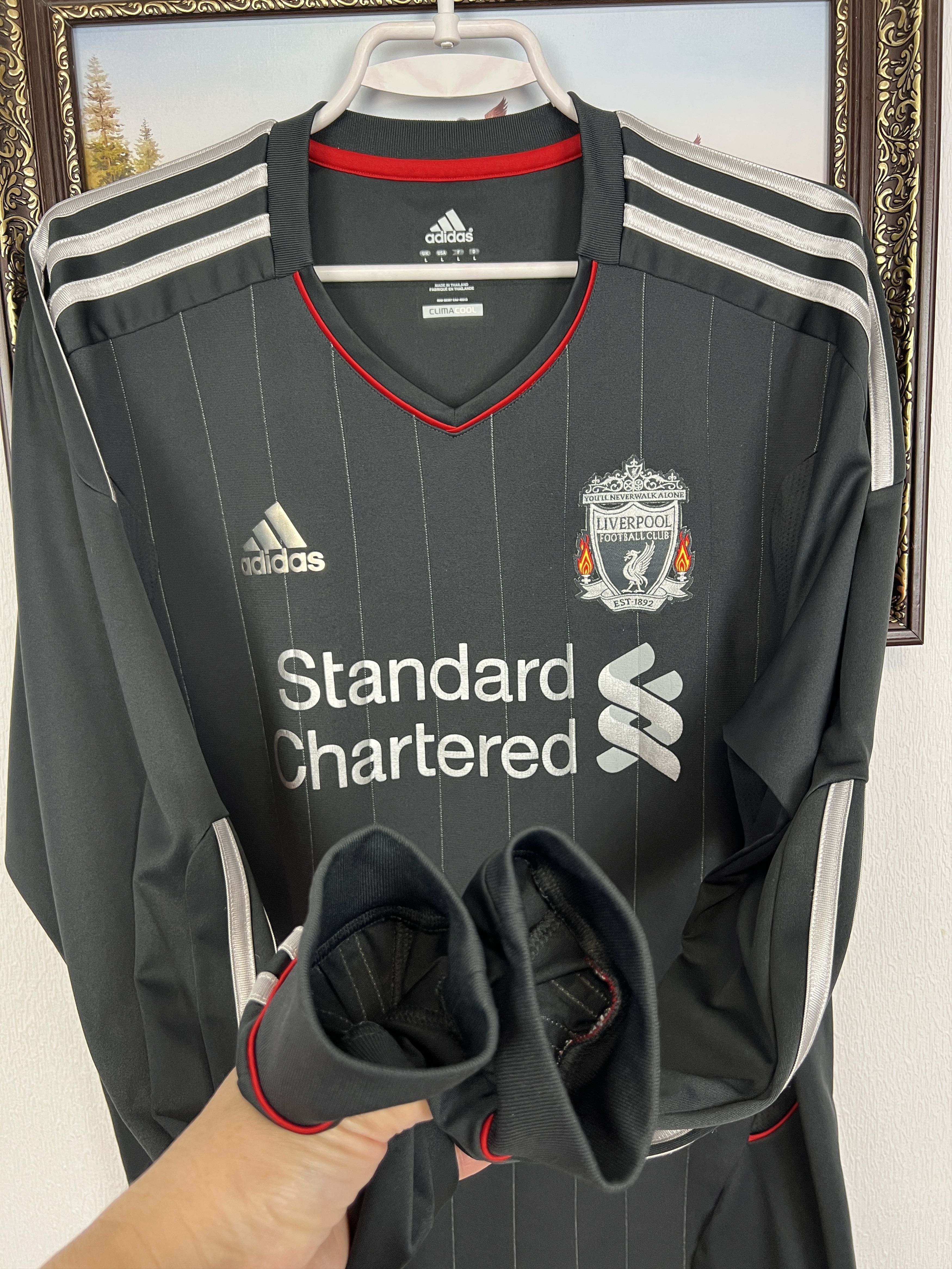Adidas Liverpool football shirt Soccer Adidas Long Sleeve Tee Size US L / EU 52-54 / 3 - 8 Thumbnail
